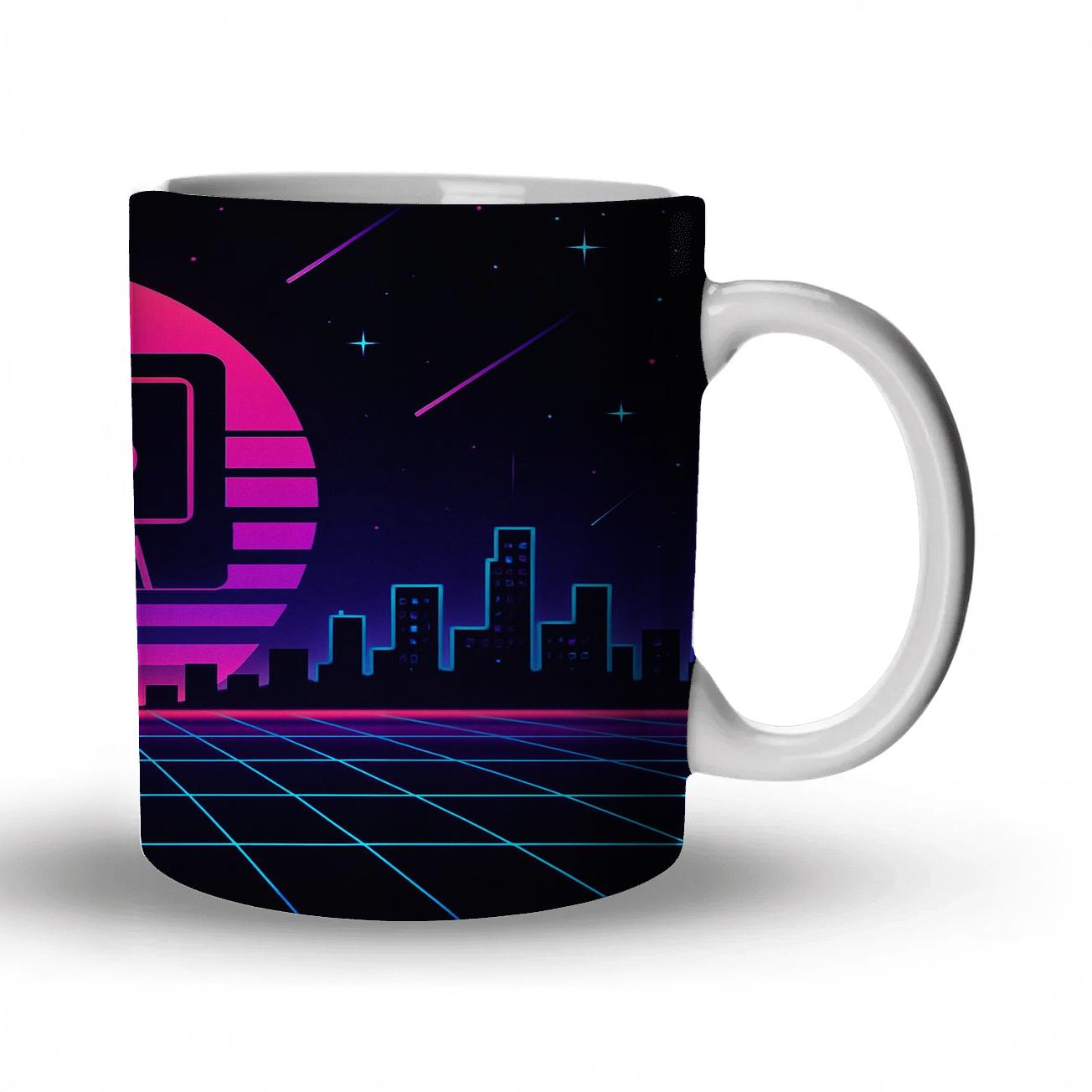 Cassette Skyline Grid travel mugs with handles