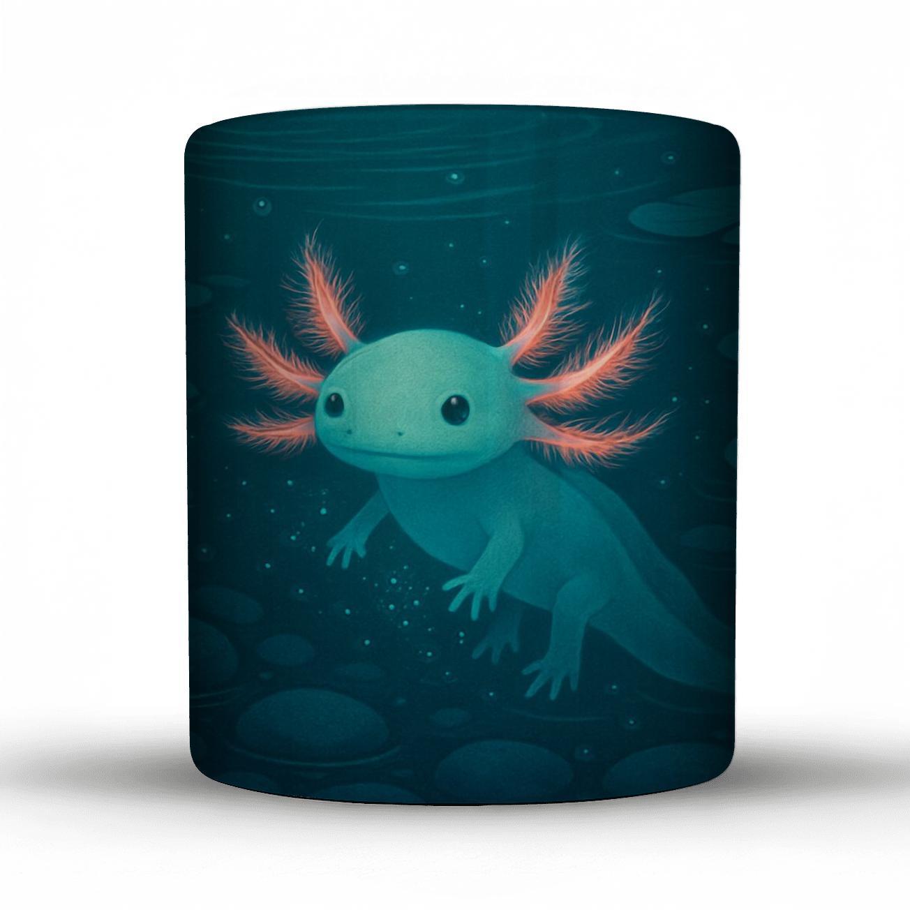 Bioluminescent Axolotl Garden premium drinkware mugs