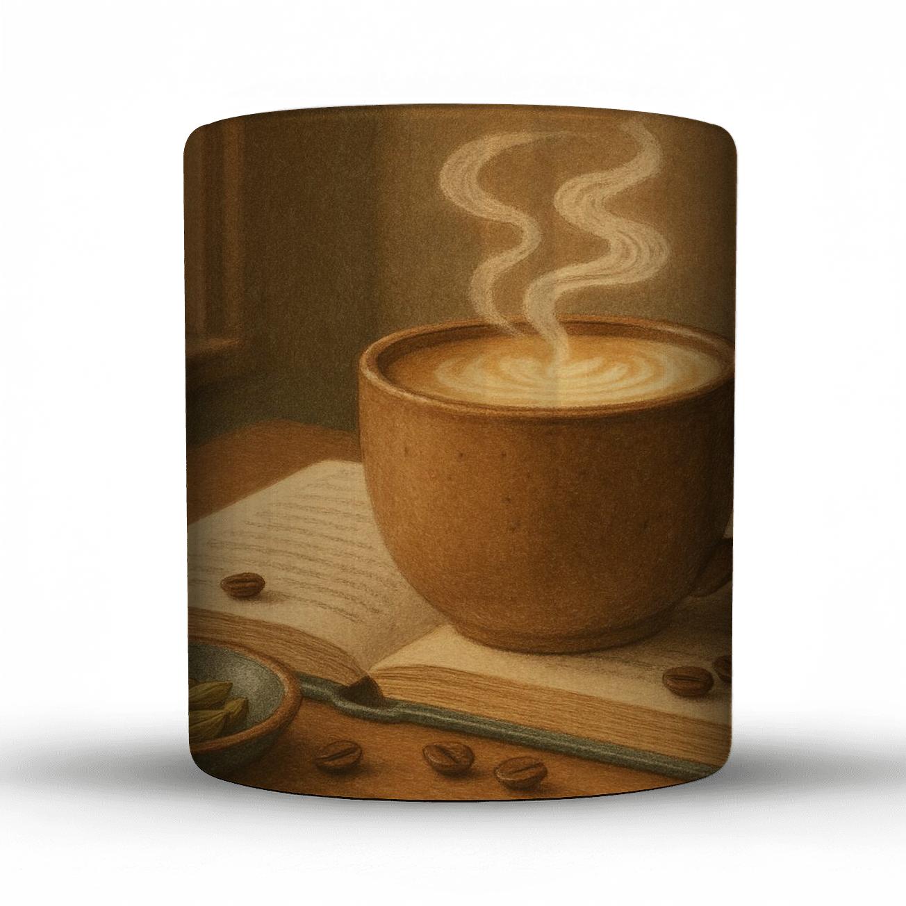 Library Cardamom Latte Stillness premium drinkware mugs