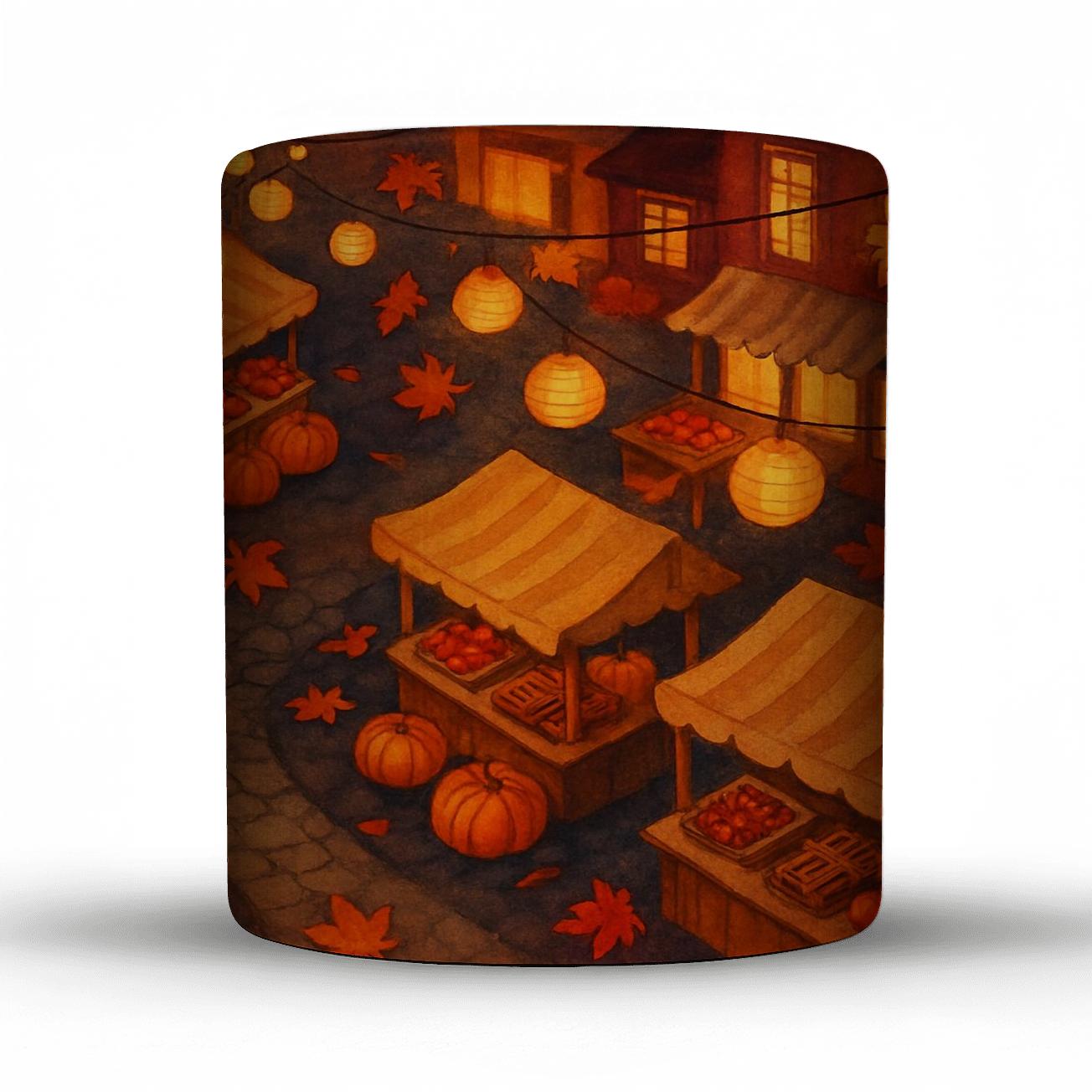Autumn Lantern Market Glow personalized mugs