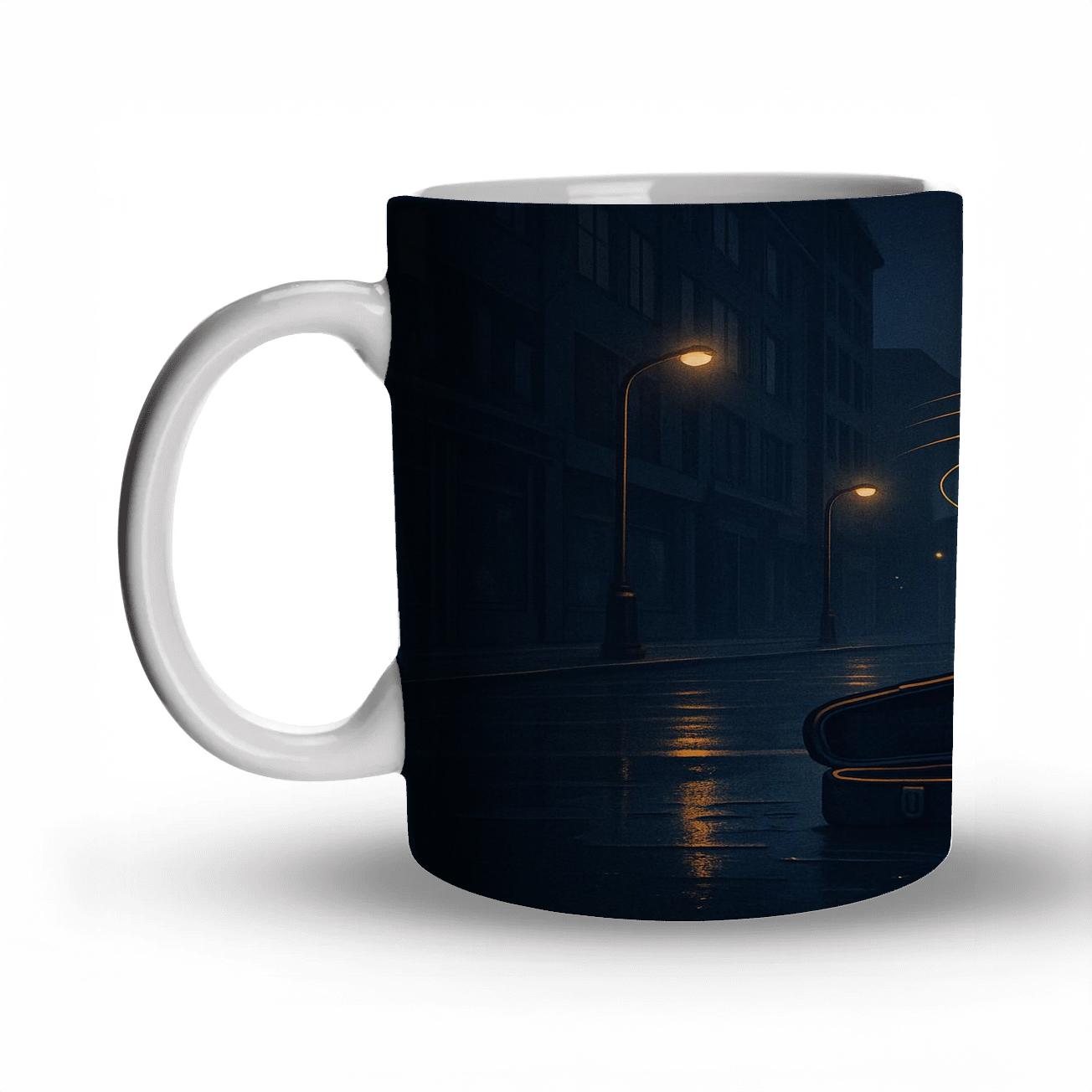 Orchestral Streetlight Serenade travel mugs with handles