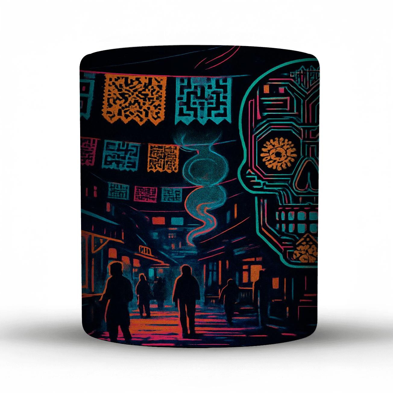 Quantum Sugar Skulls Night Market personalized mugs