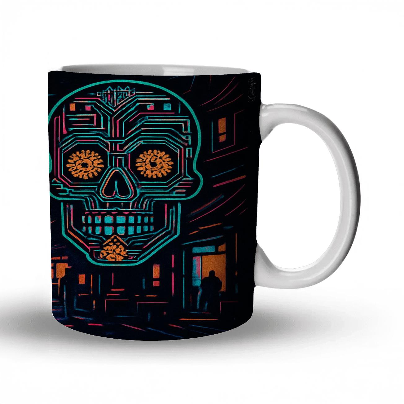 Quantum Sugar Skulls Night Market personalized mugs