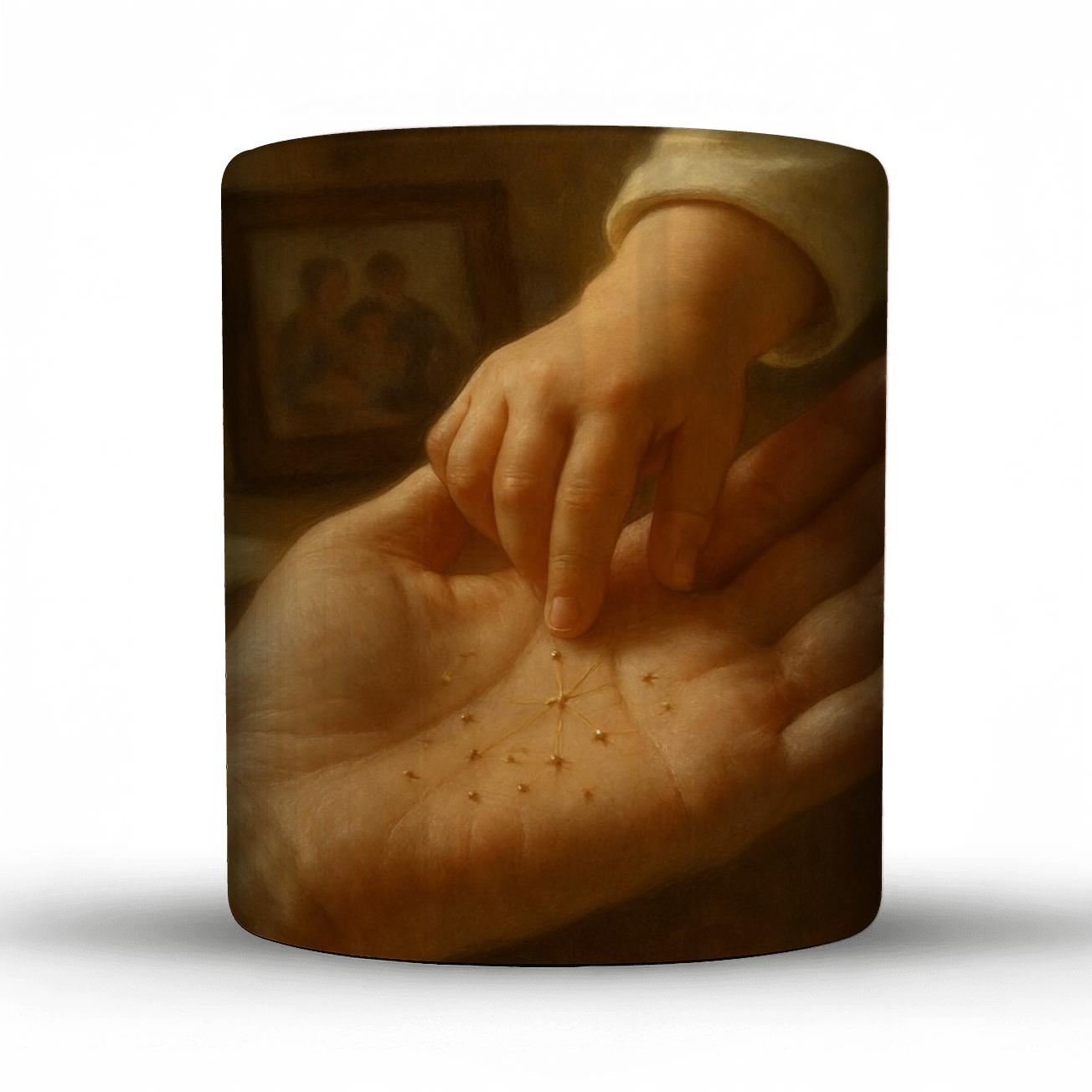 The Constellation In Her Palm A Legacy Written In Warmth premium drinkware mugs