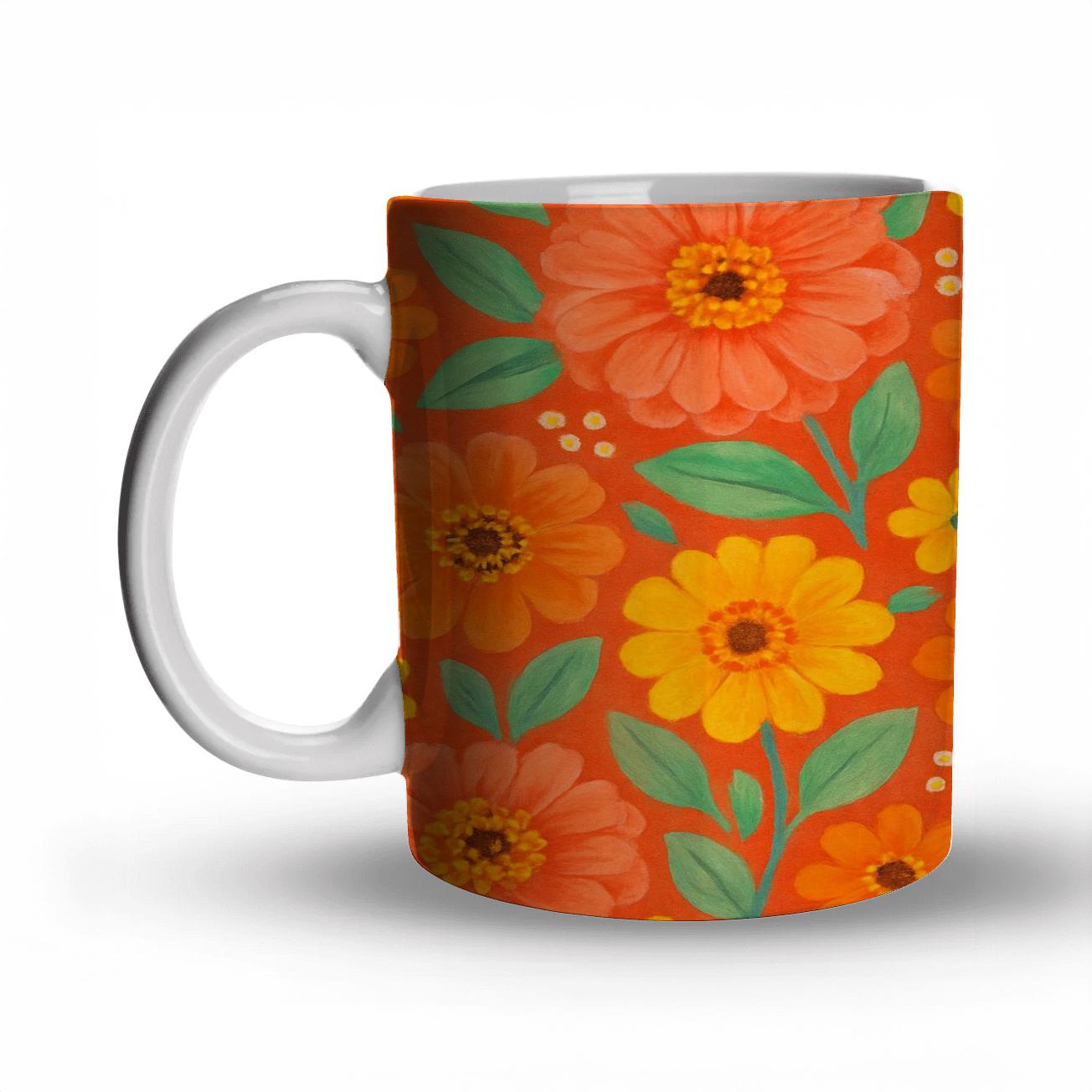 Citrus Zinnia Market Parade decorative mug sets