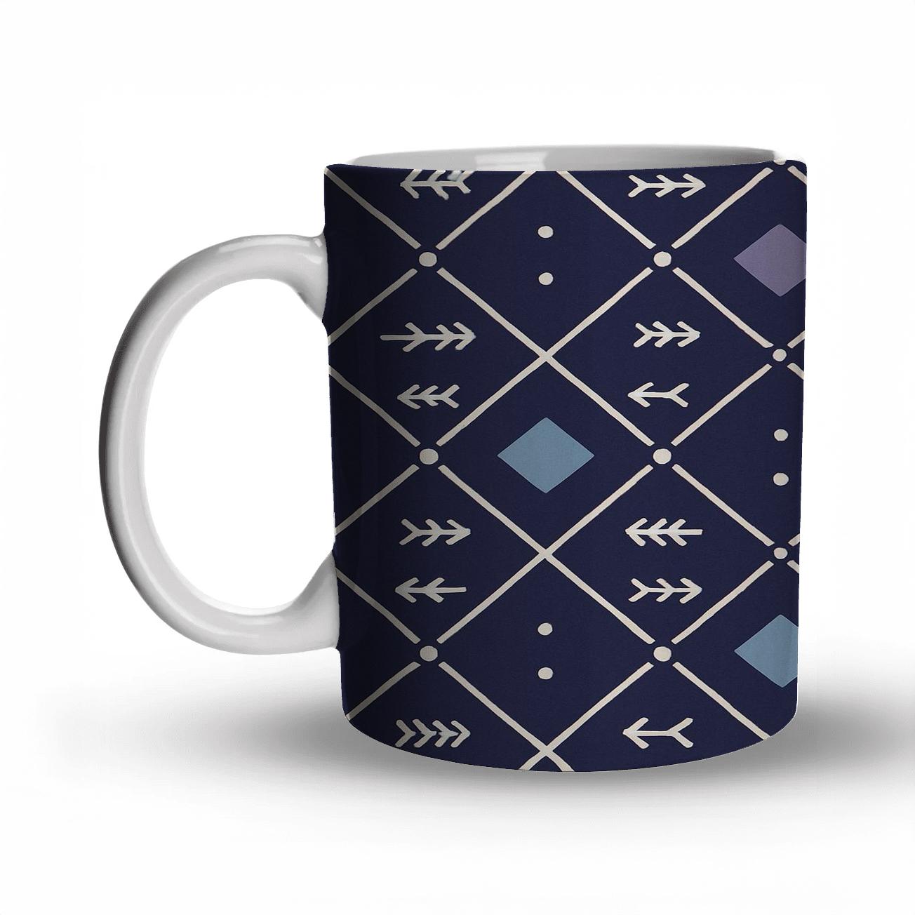 Constellation Lattice With Folk Arrow Motifs novelty coffee mugs