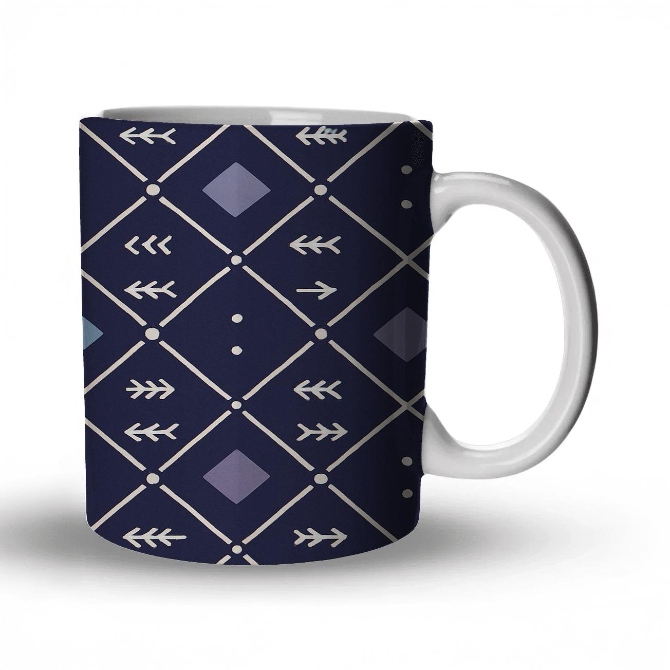 Constellation Lattice With Folk Arrow Motifs novelty coffee mugs