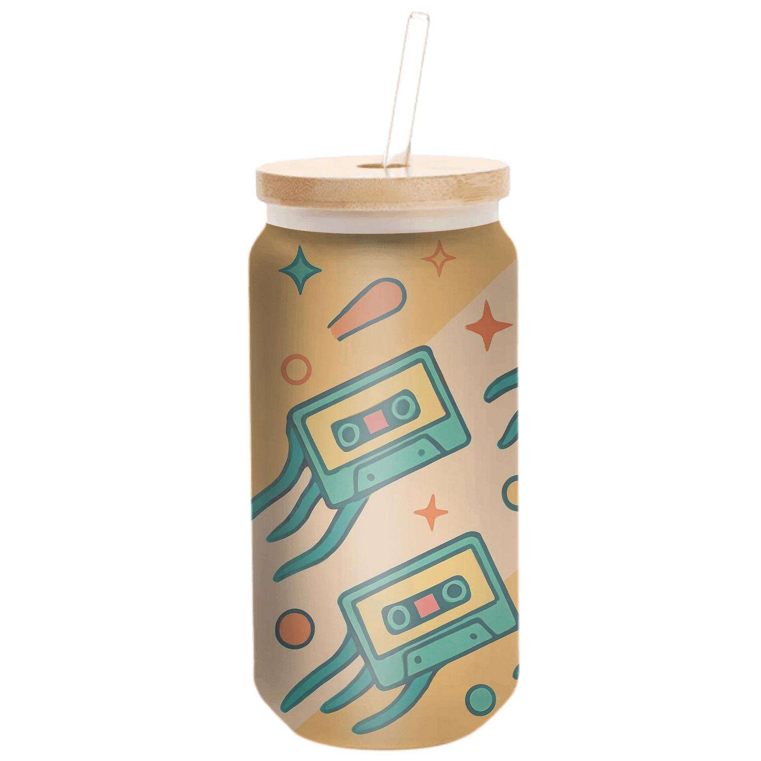 Cassette Comet Mixtape Parade artisan blown glass drinkware