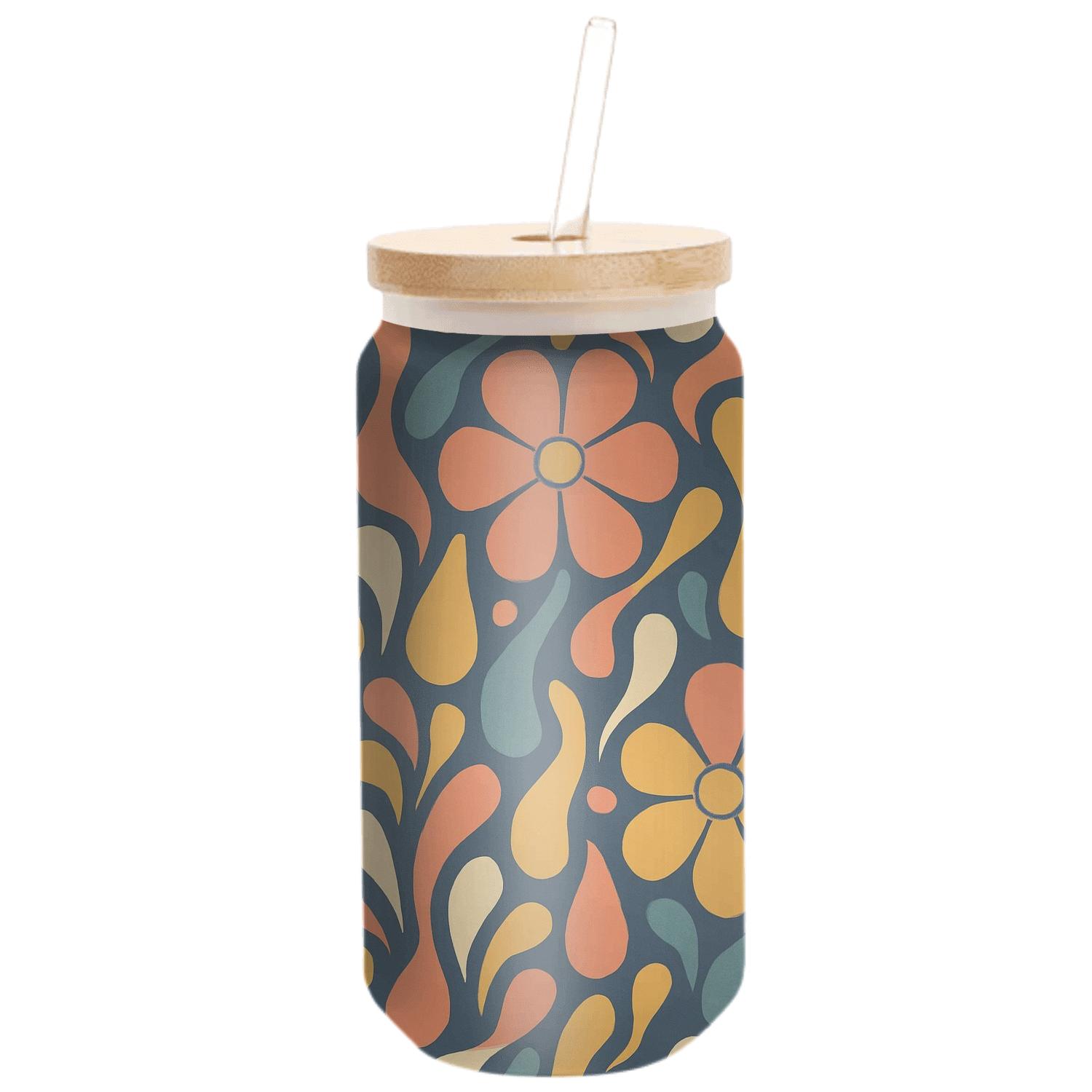 Cosmic Lava Lamp Bloom artisan blown glass drinkware