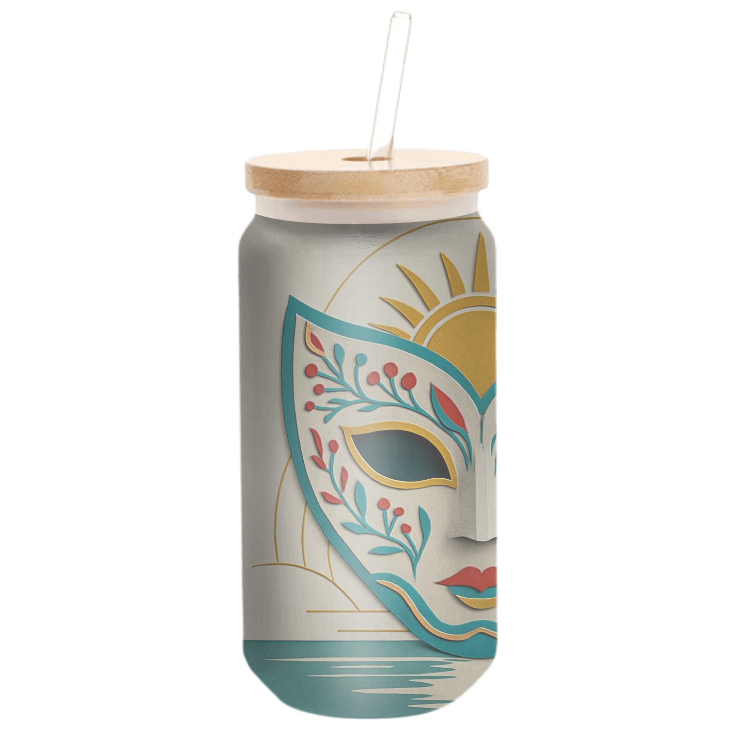 Midnight Sun Mask Carnival premium crystal drinkware