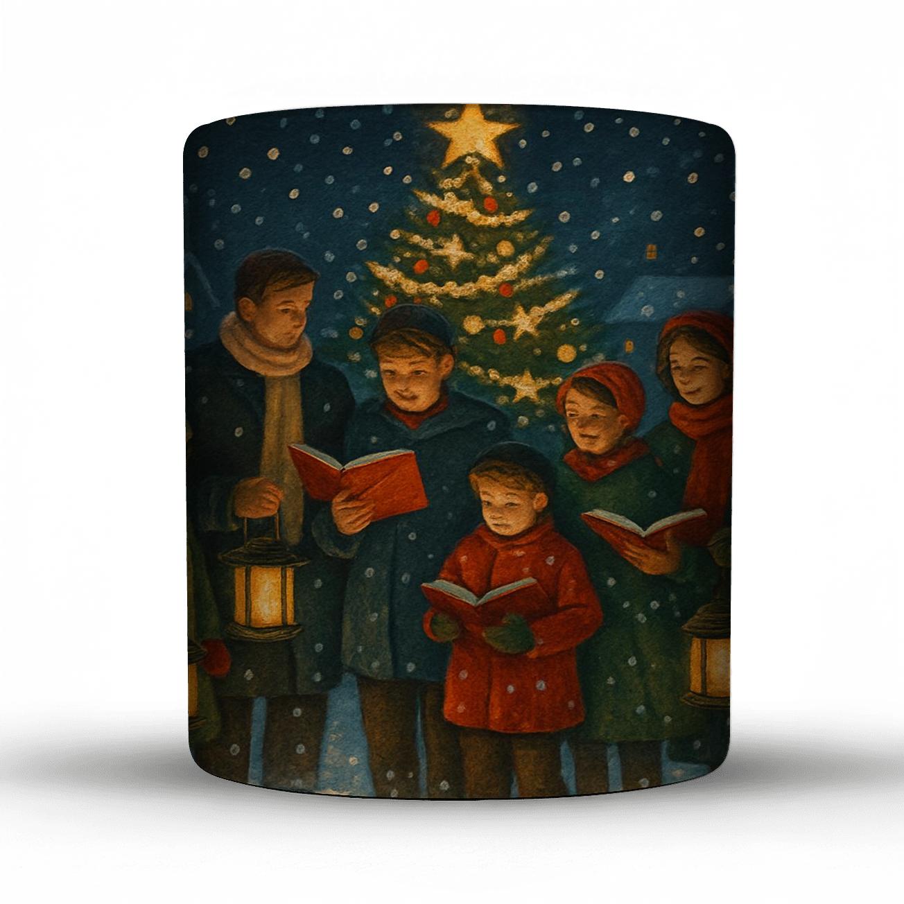 Lantern Walk To The Carol Tree personalized mugs