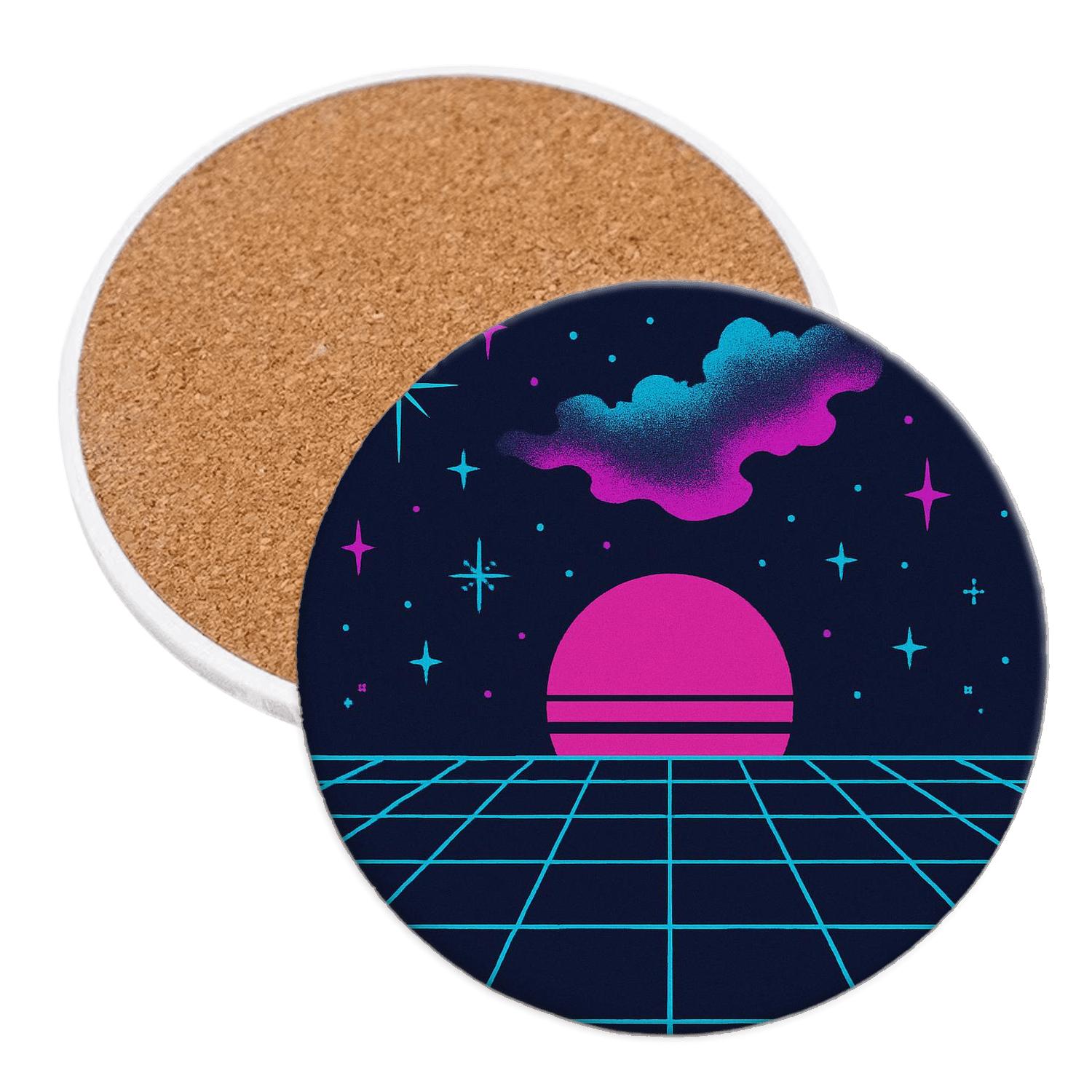 Arcade Nebula Gridway custom engraved coasters