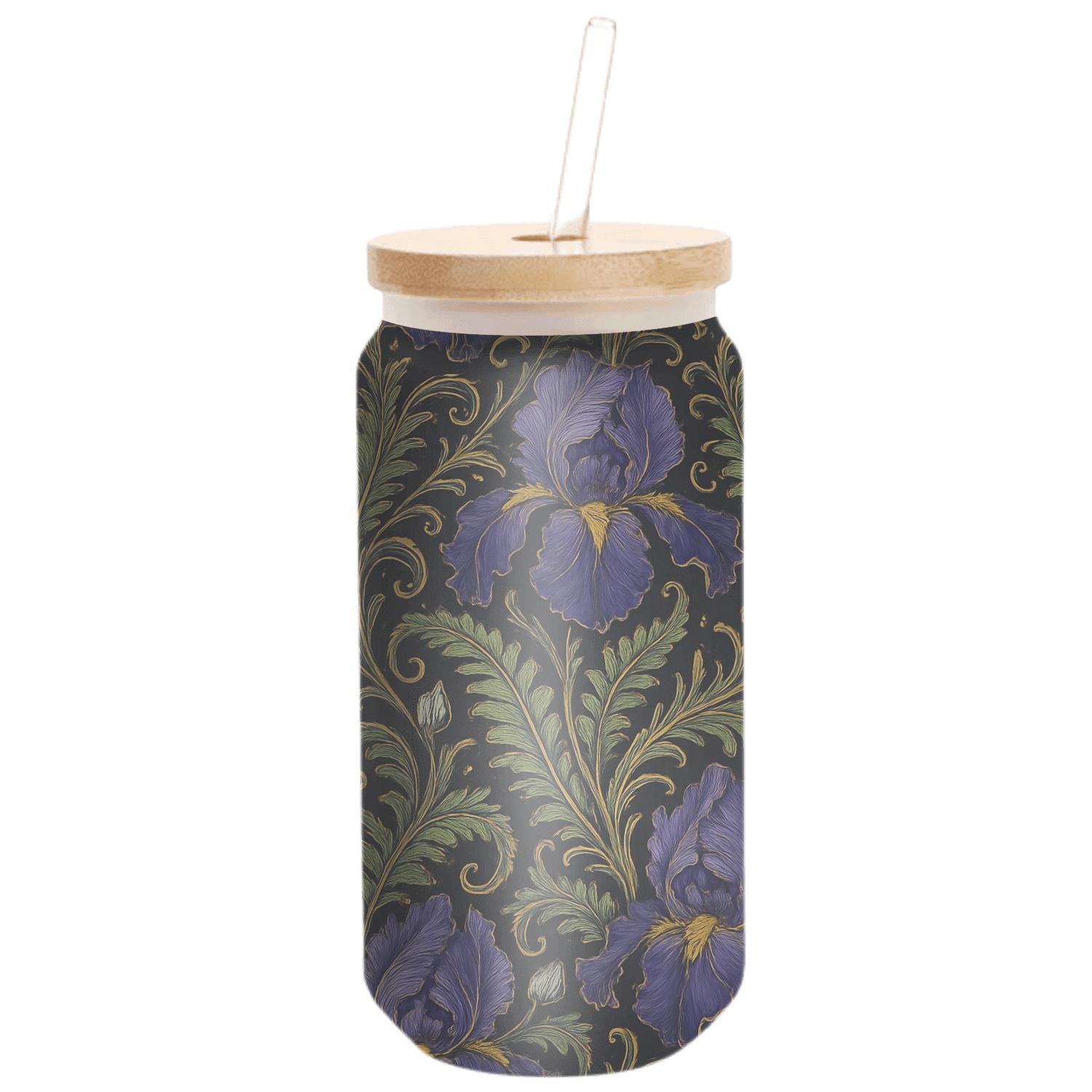 Baroque Iris And Fern Filigree custom engraved glassware
