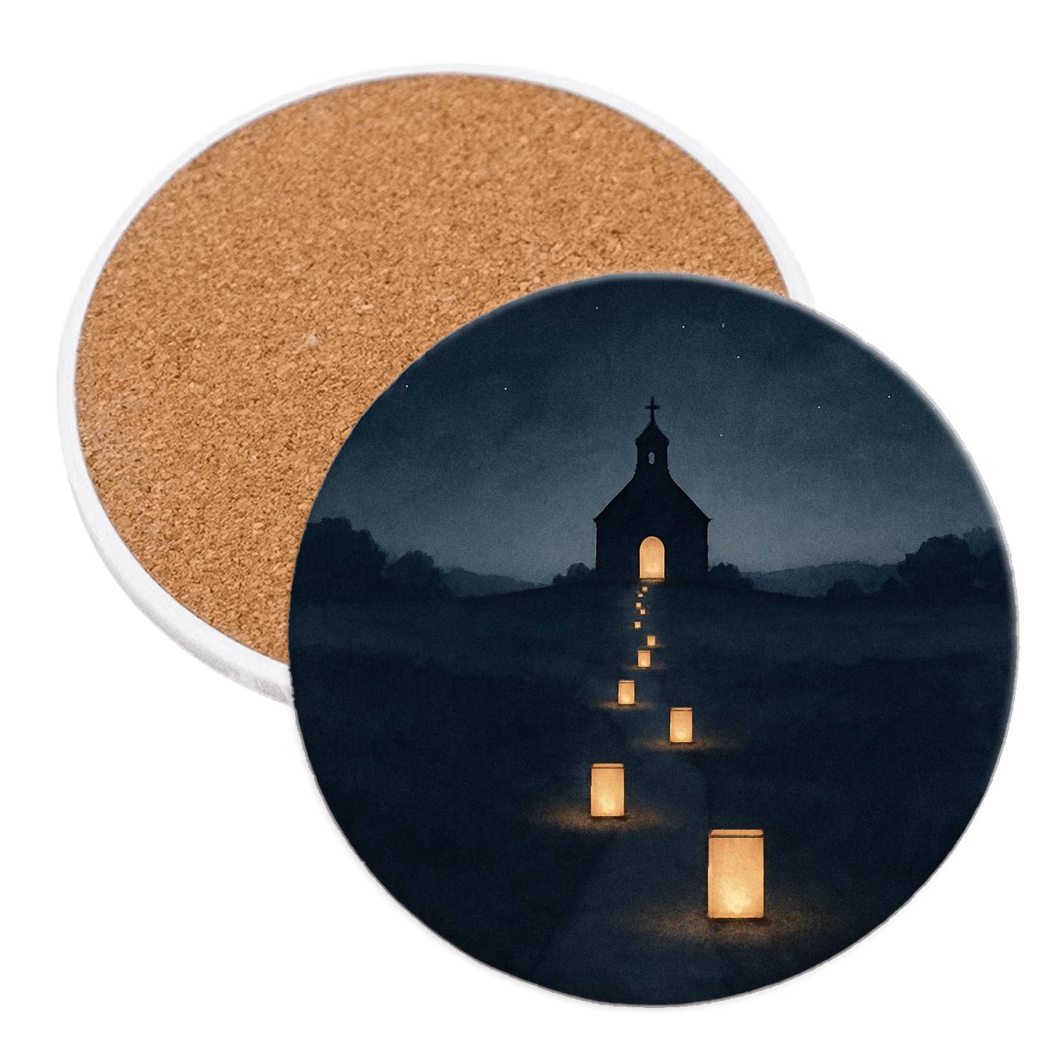 Quiet Amen Lanterns custom engraved coasters