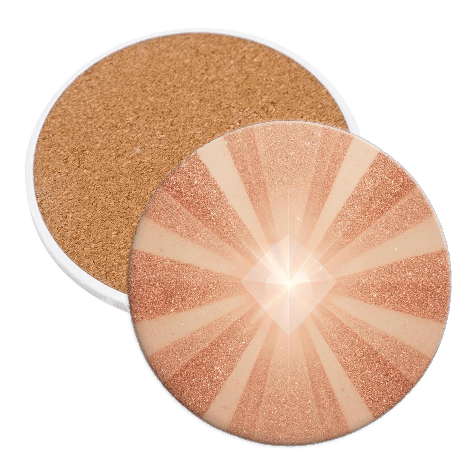 Rose Gold Prism Spotlight coasters for home decor