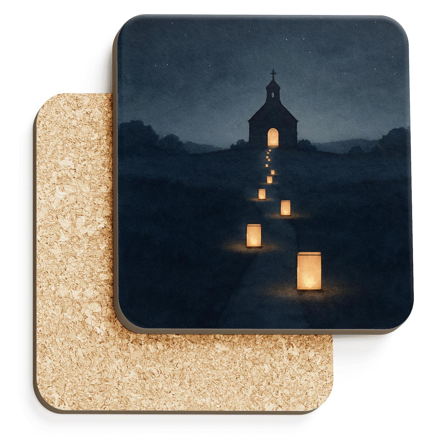 Quiet Amen Lanterns coasters for home decor