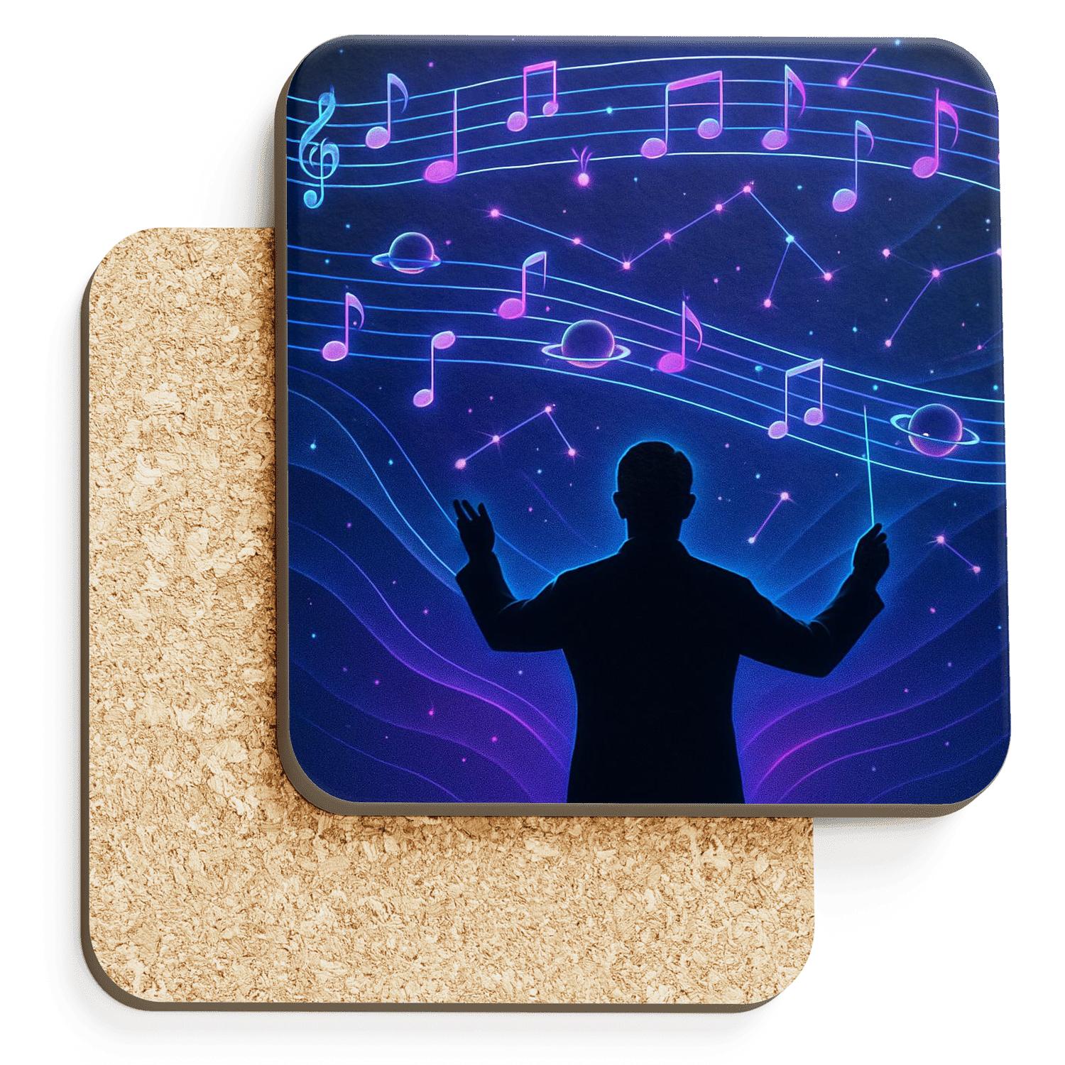 Orchestra Of Neon Constellations decorative beverage coasters