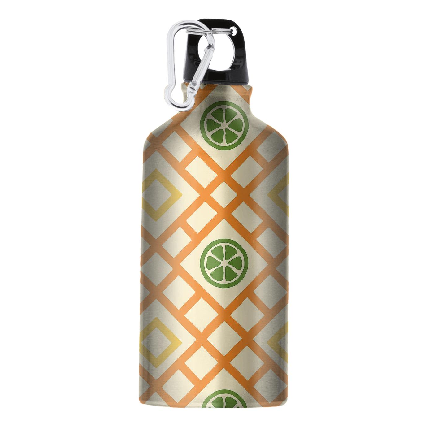 Sunlit Citrus Lattice Mosaic sports bottles with lids