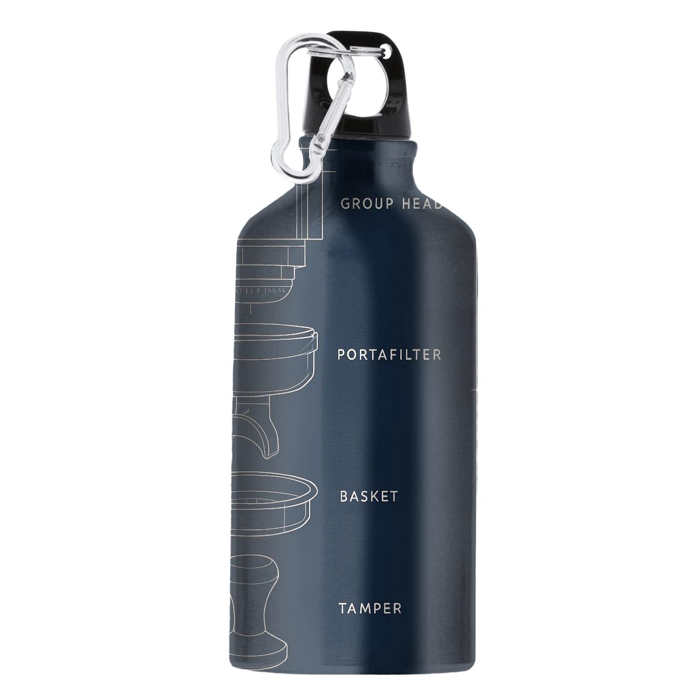 Geometric Espresso Blueprint sports bottles with lids