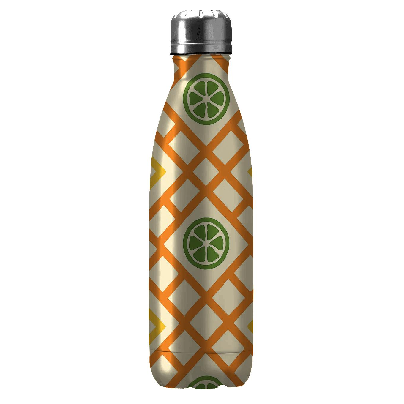 Sunlit Citrus Lattice Mosaic decorative water bottles