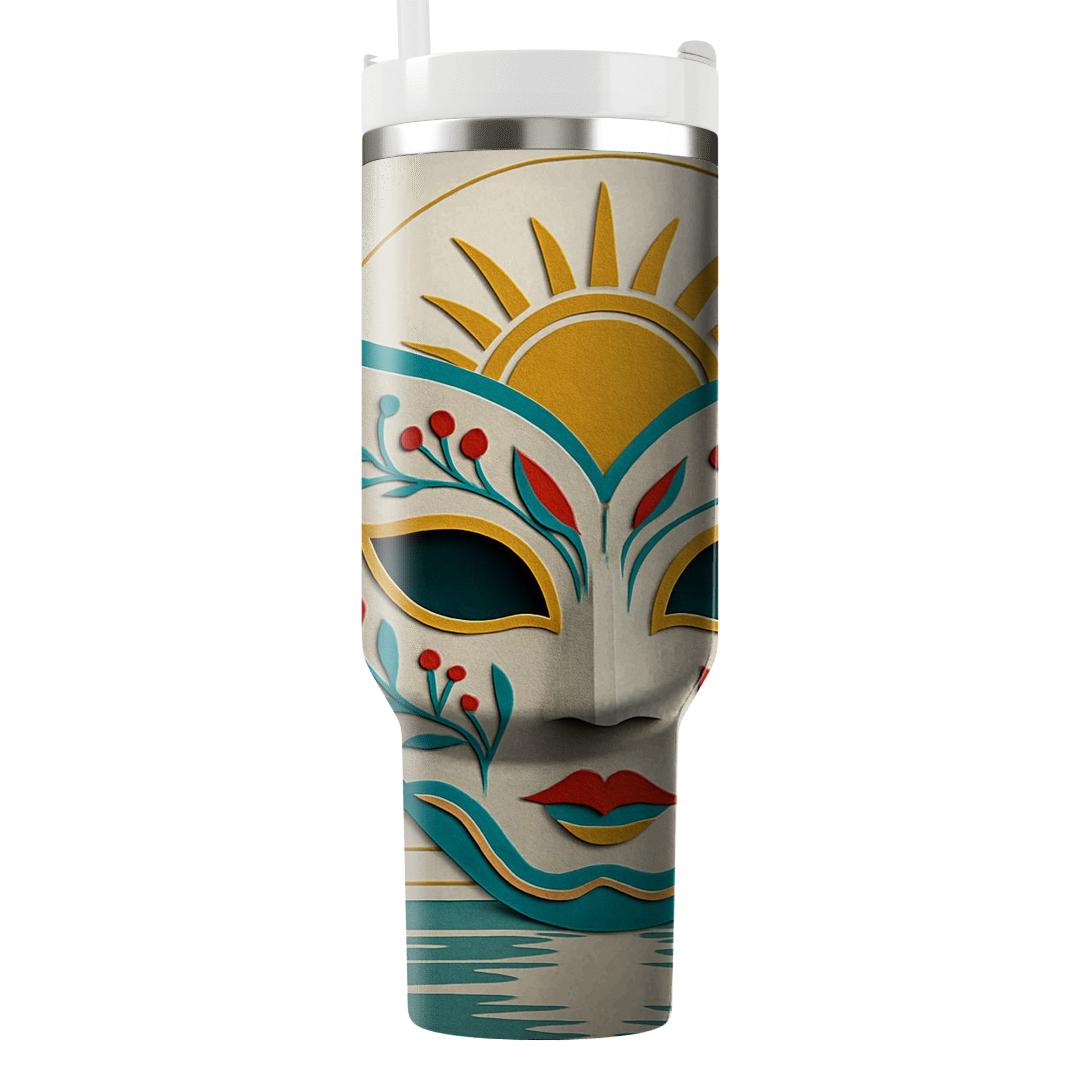 Midnight Sun Mask Carnival decorative tumblers