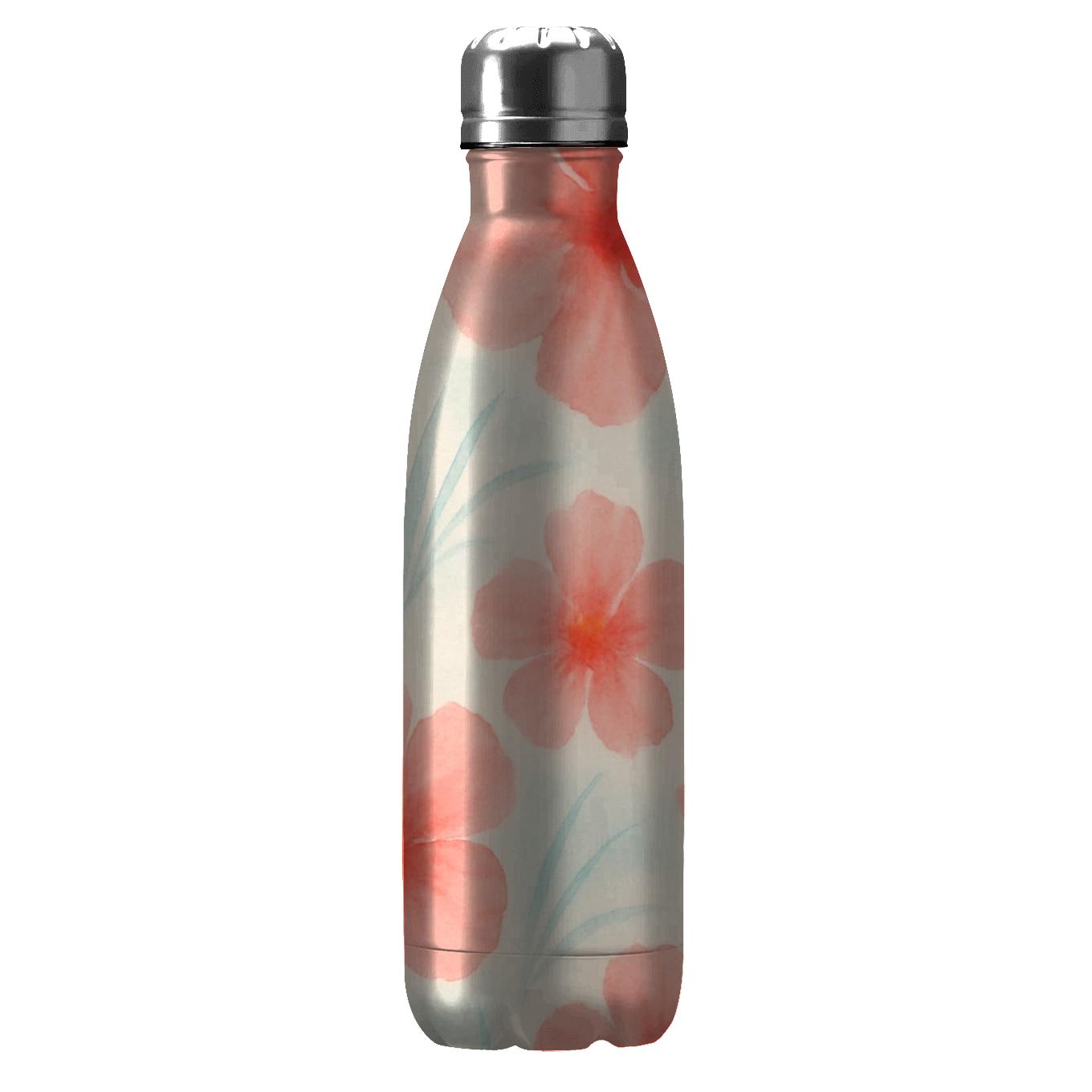 Seaside Hibiscus Watercolor Drift water bottles for gifts