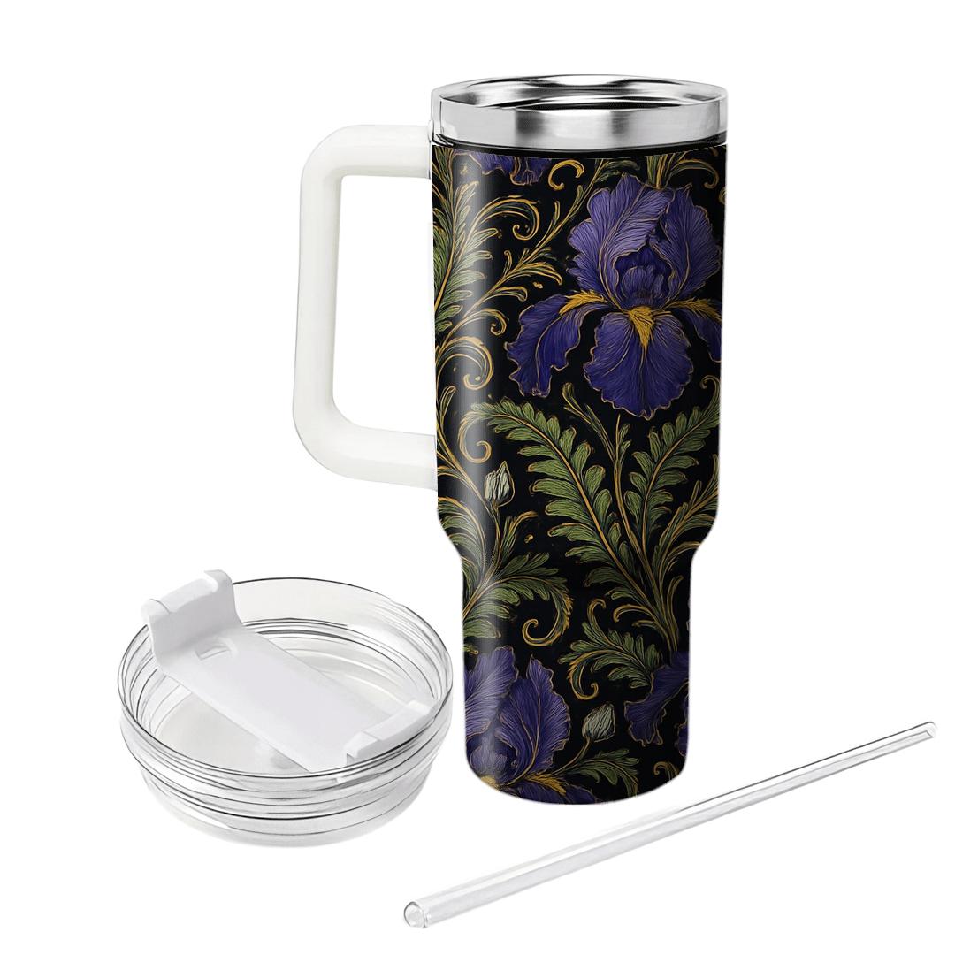 Baroque Iris And Fern Filigree decorative tumblers