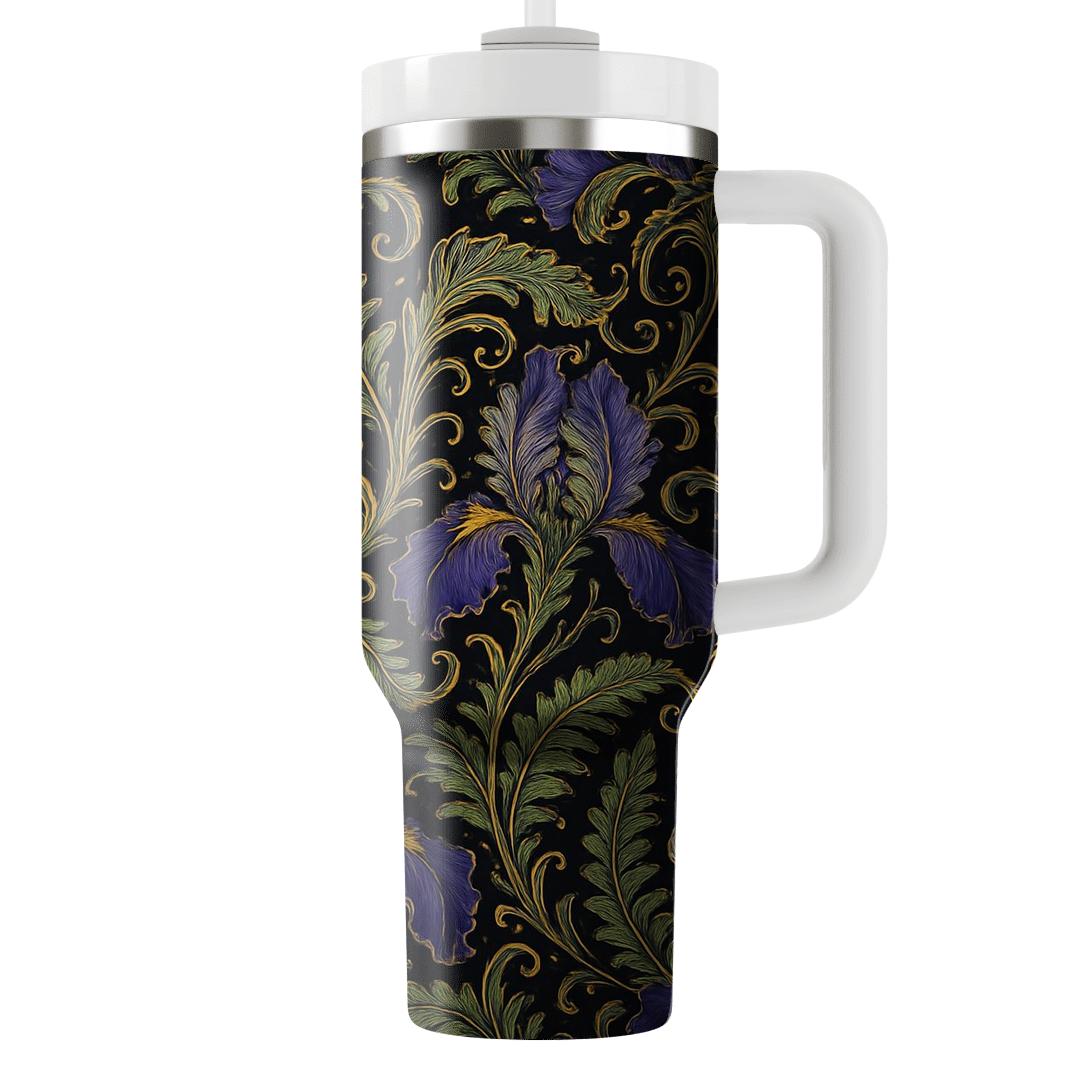 Baroque Iris And Fern Filigree decorative tumblers