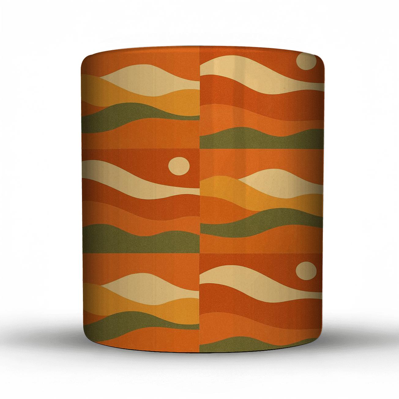 Sunbaked Desert Dunes Mosaic travel mugs with handles