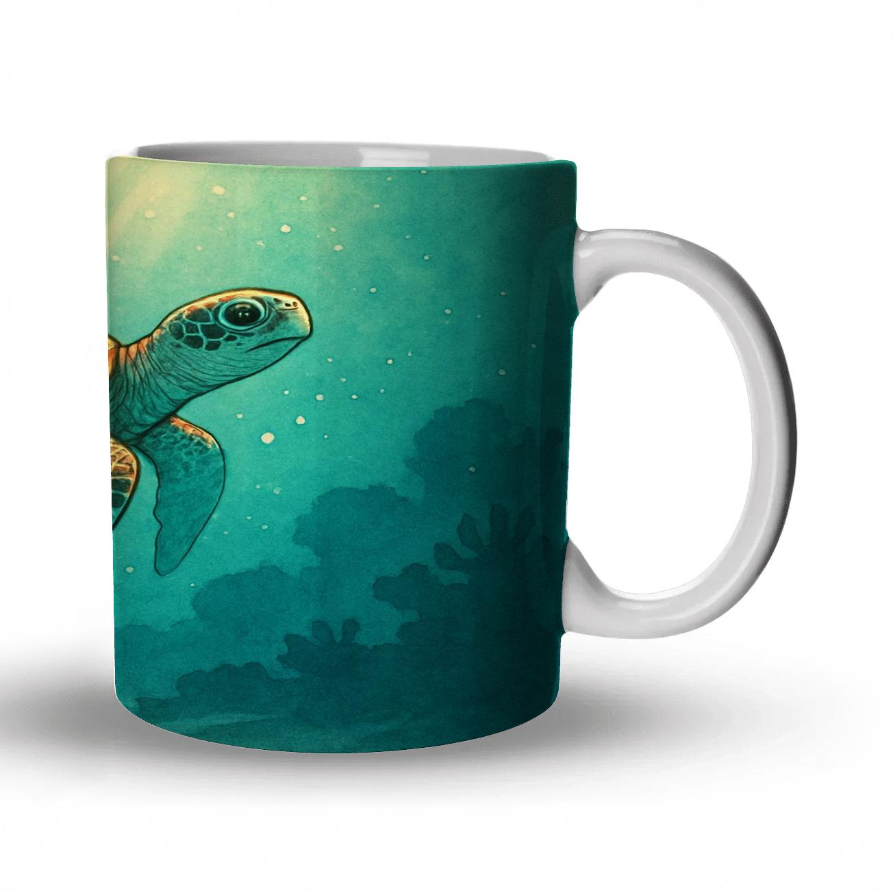 Lantern Reef Sea Turtle Drift gift mugs for occasions