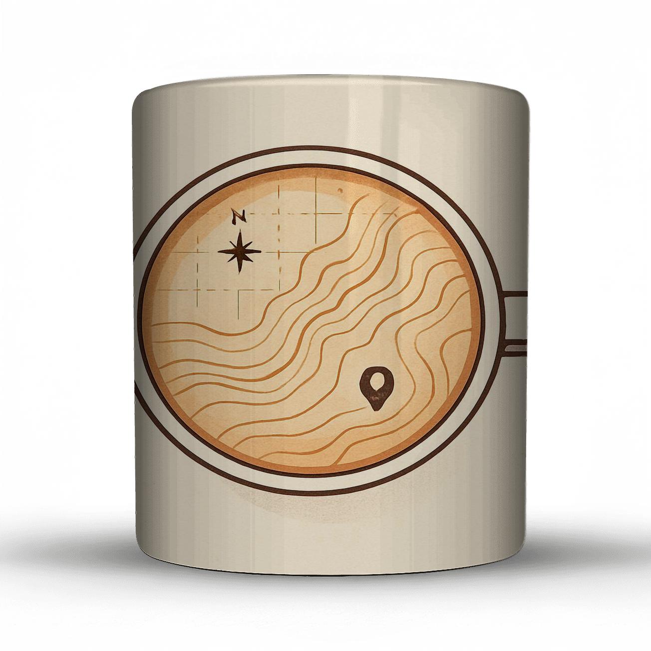 Latte Cartography travel mugs with handles