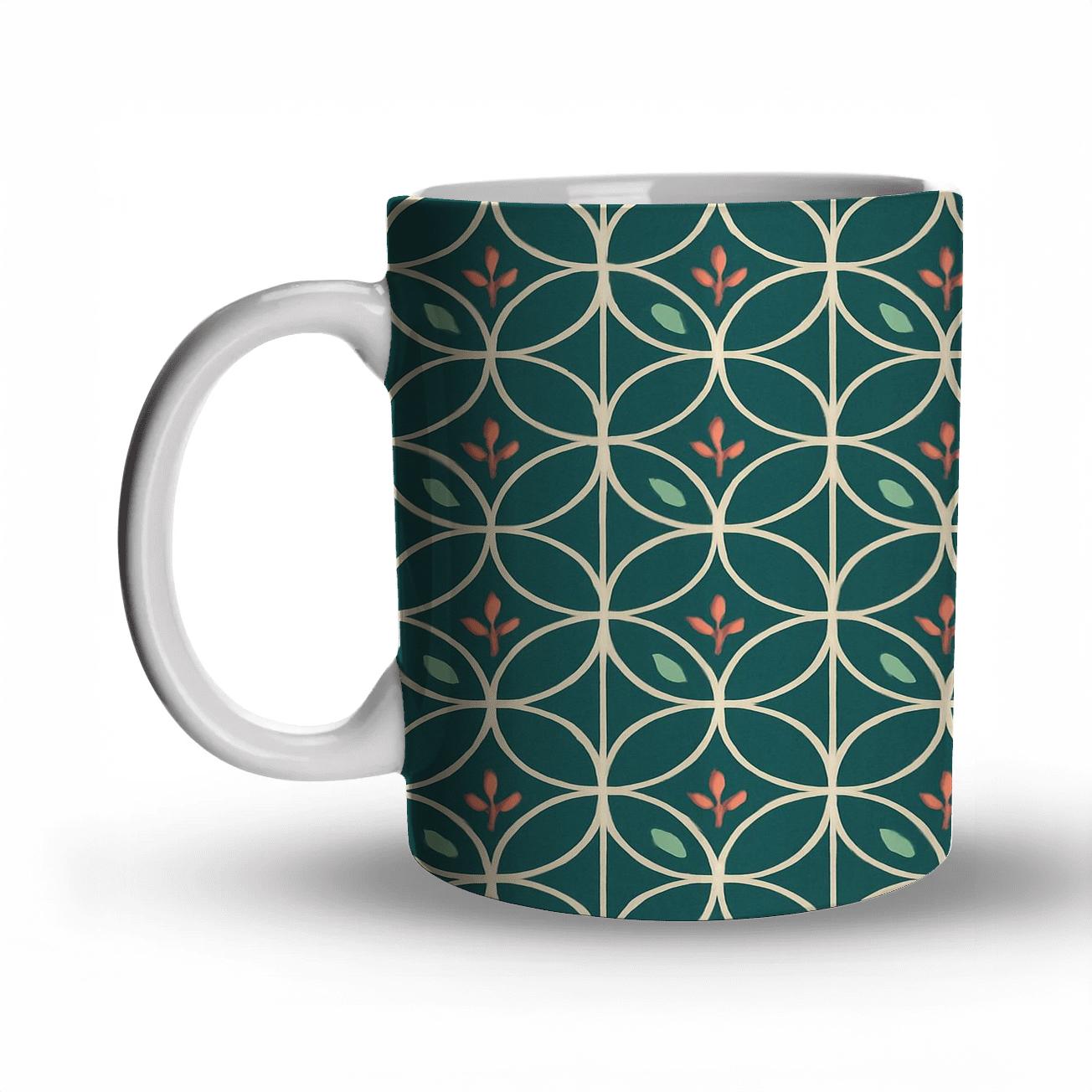Crescent Lattice Garden decorative mug sets