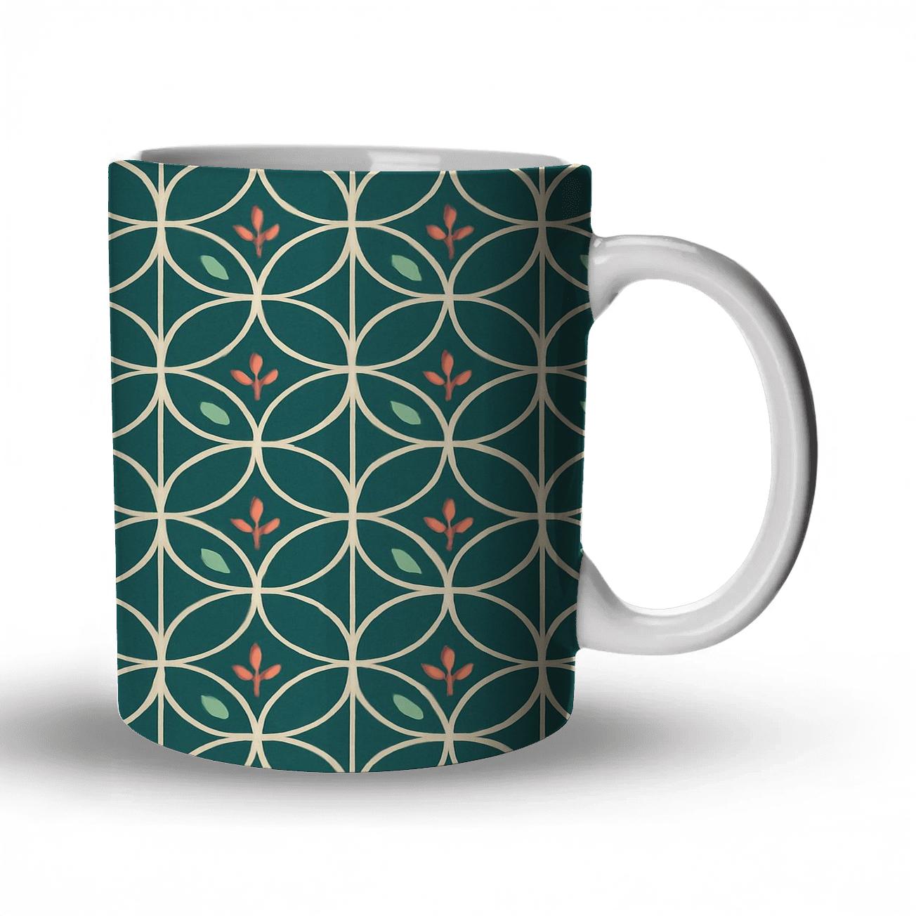 Crescent Lattice Garden decorative mug sets