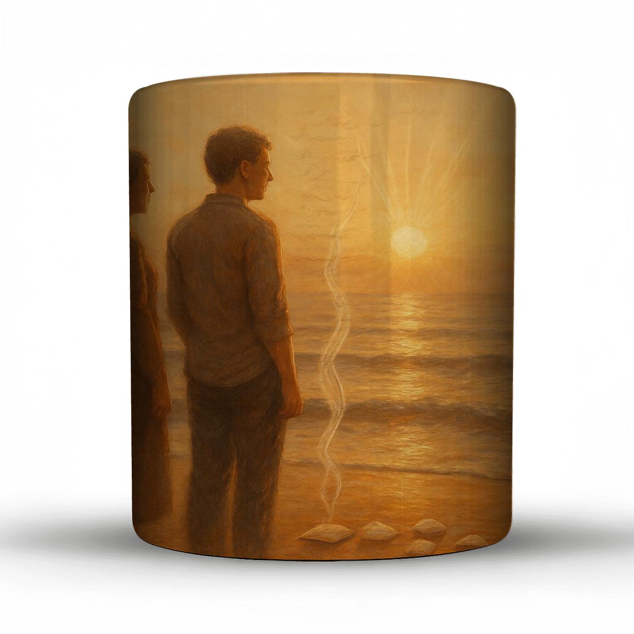 The Keepsake Horizon Where Her Words Become Light insulated thermal mugs