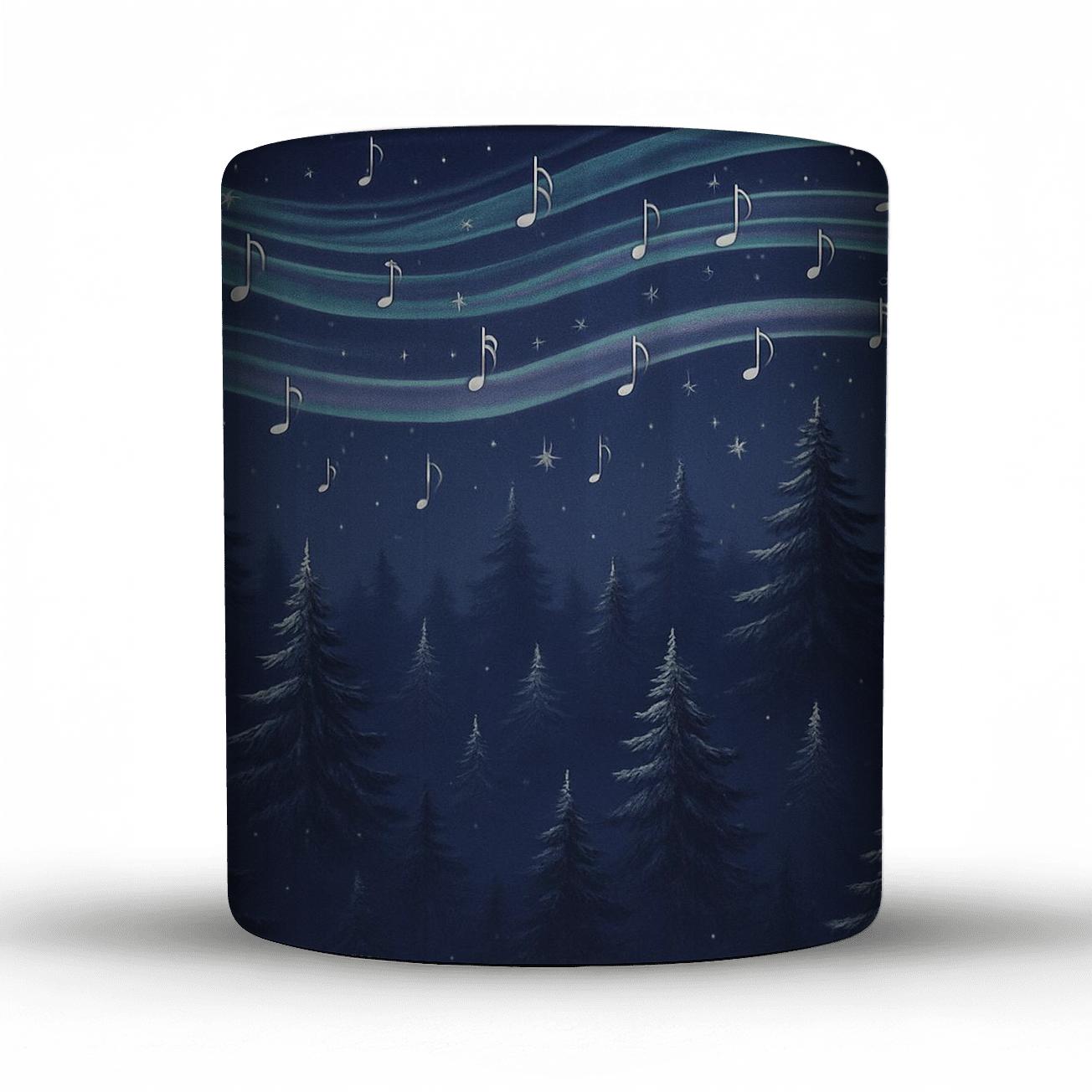 Winter Aurora Pine Orchestra insulated thermal mugs