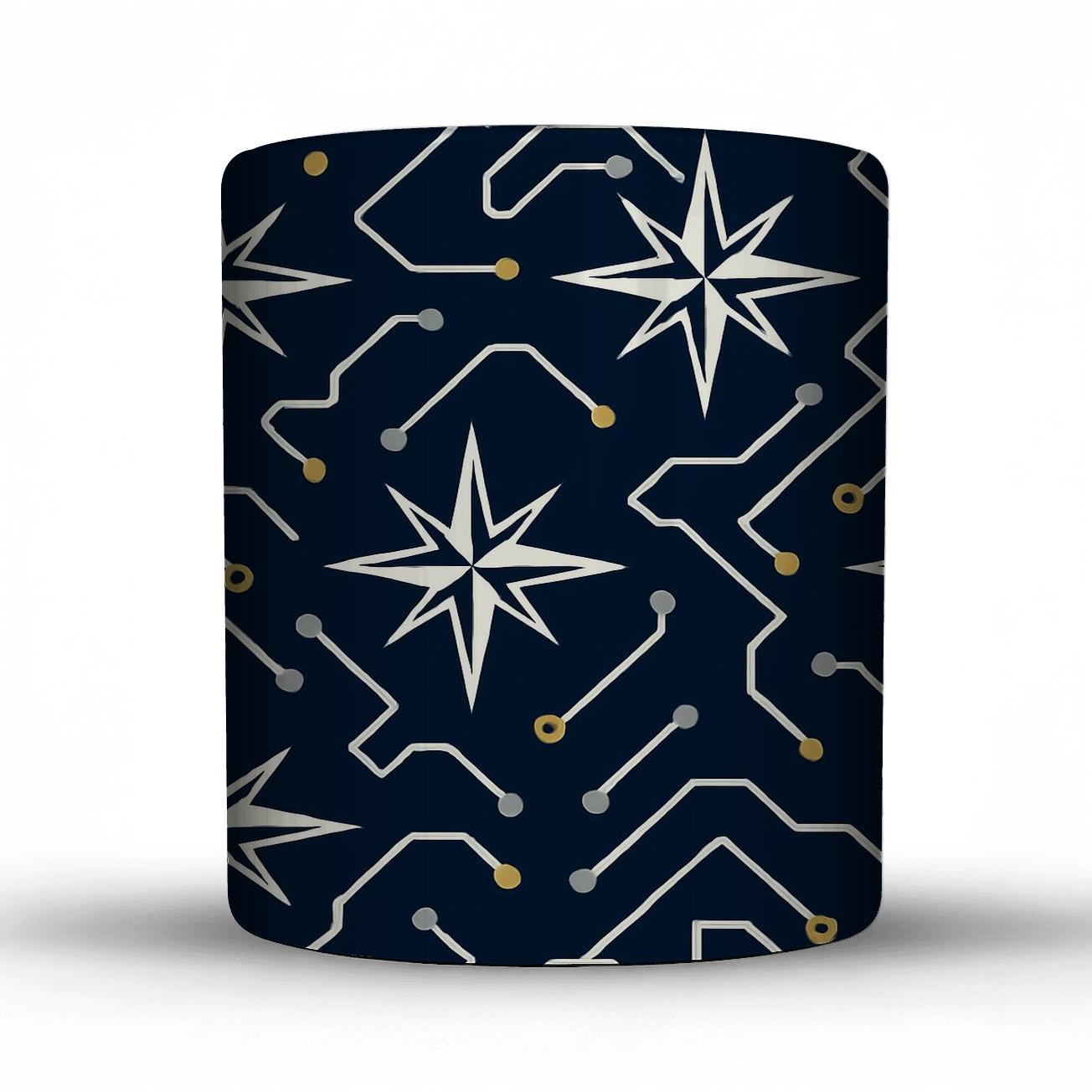 Compass Star Circuit Mosaic novelty coffee mugs