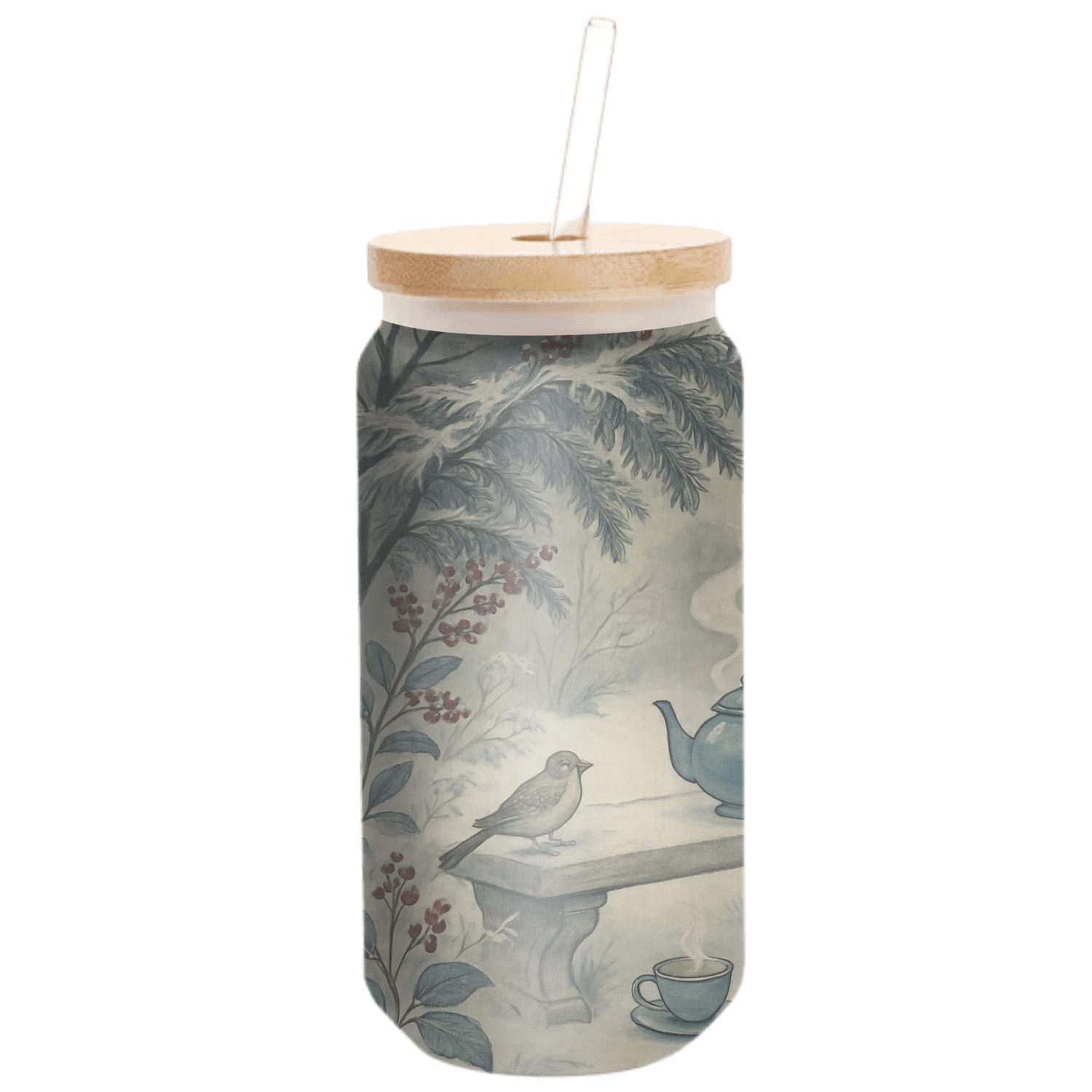 Winter Tea Garden Frost custom engraved glassware