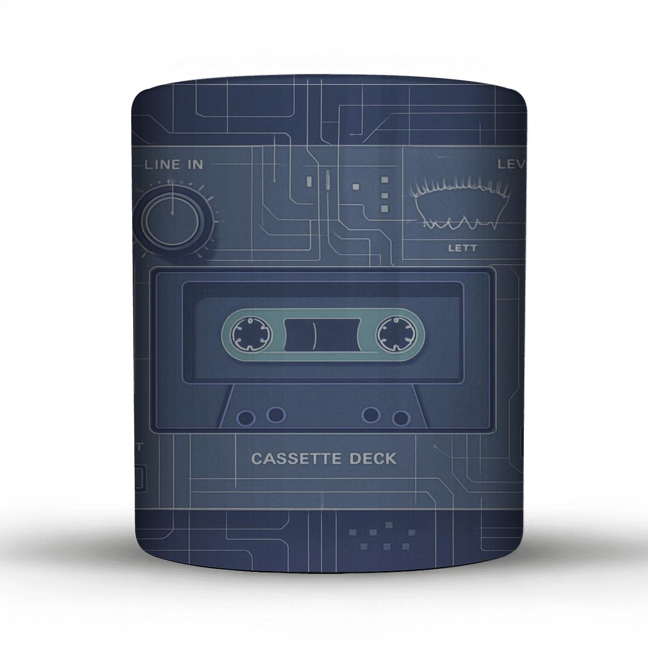 Future Garage Tape Deck Blueprint custom printed mugs