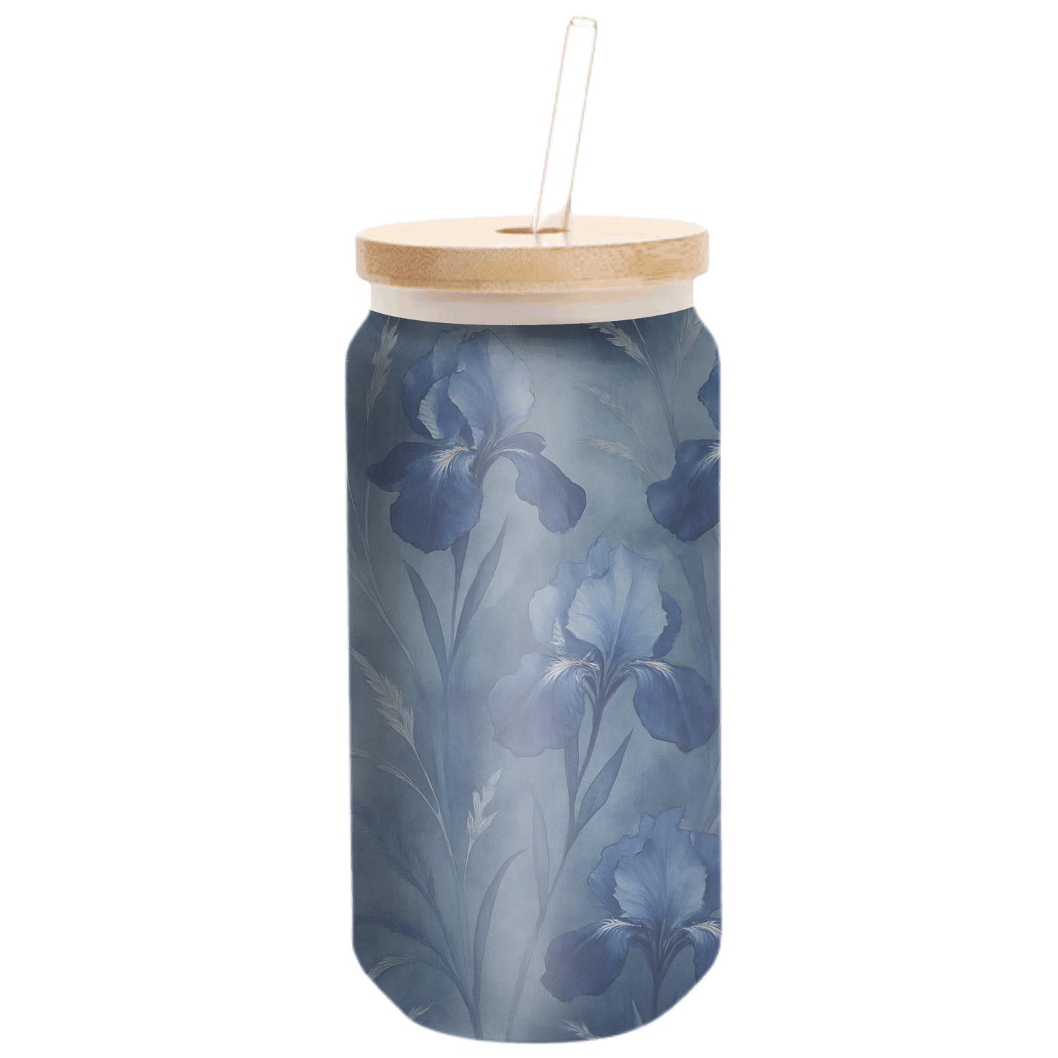 Moonlit Iris Mist artisan blown glass drinkware