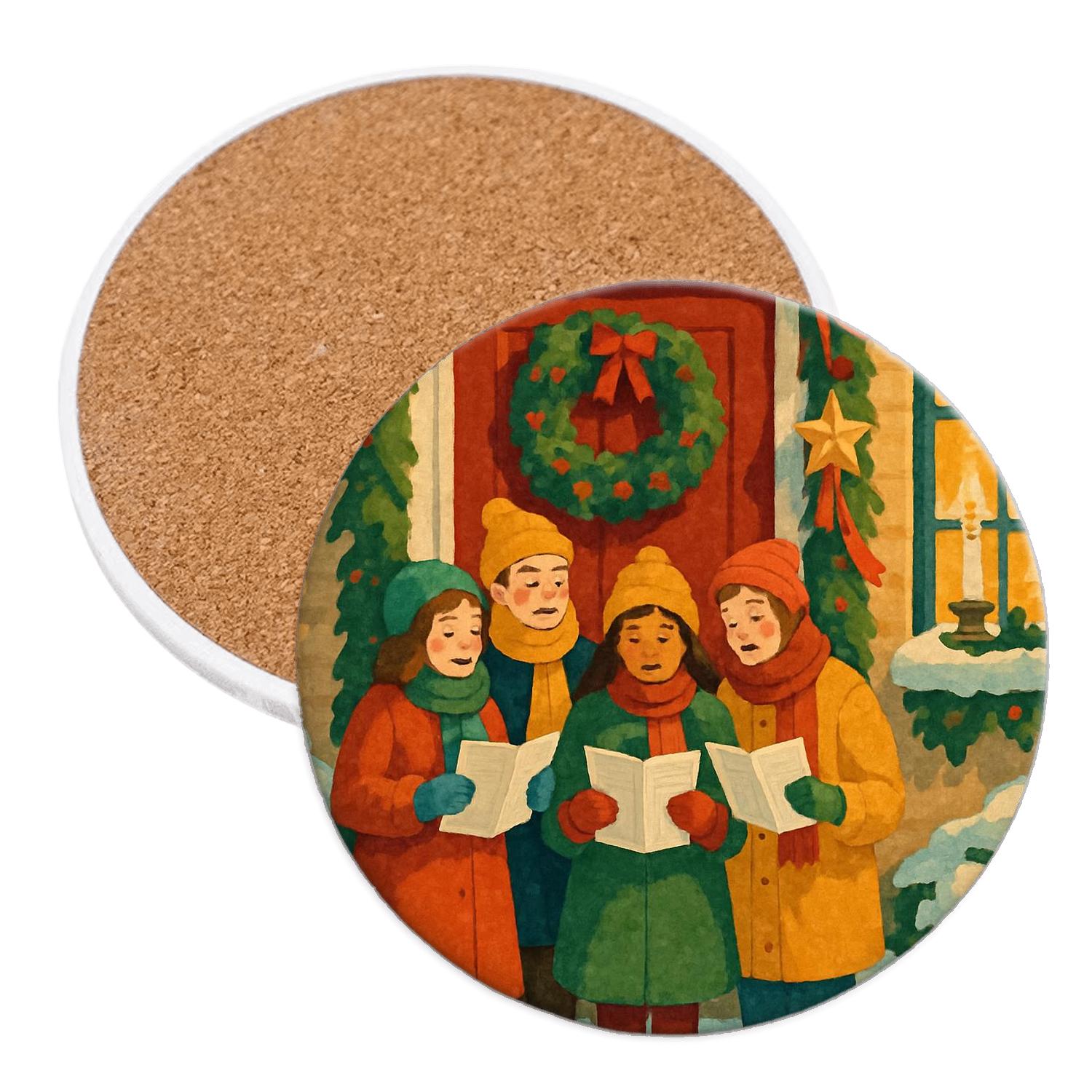 Wreathlight Welcome custom engraved coasters