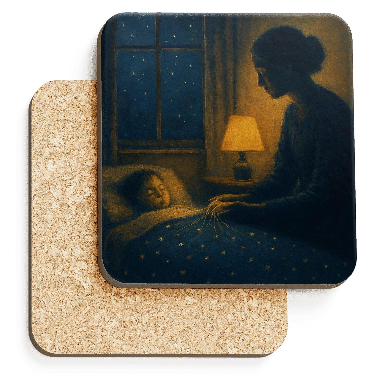 Constellation Lullaby: A Mother’s Love Stitched Into The Night absorbent drink coasters
