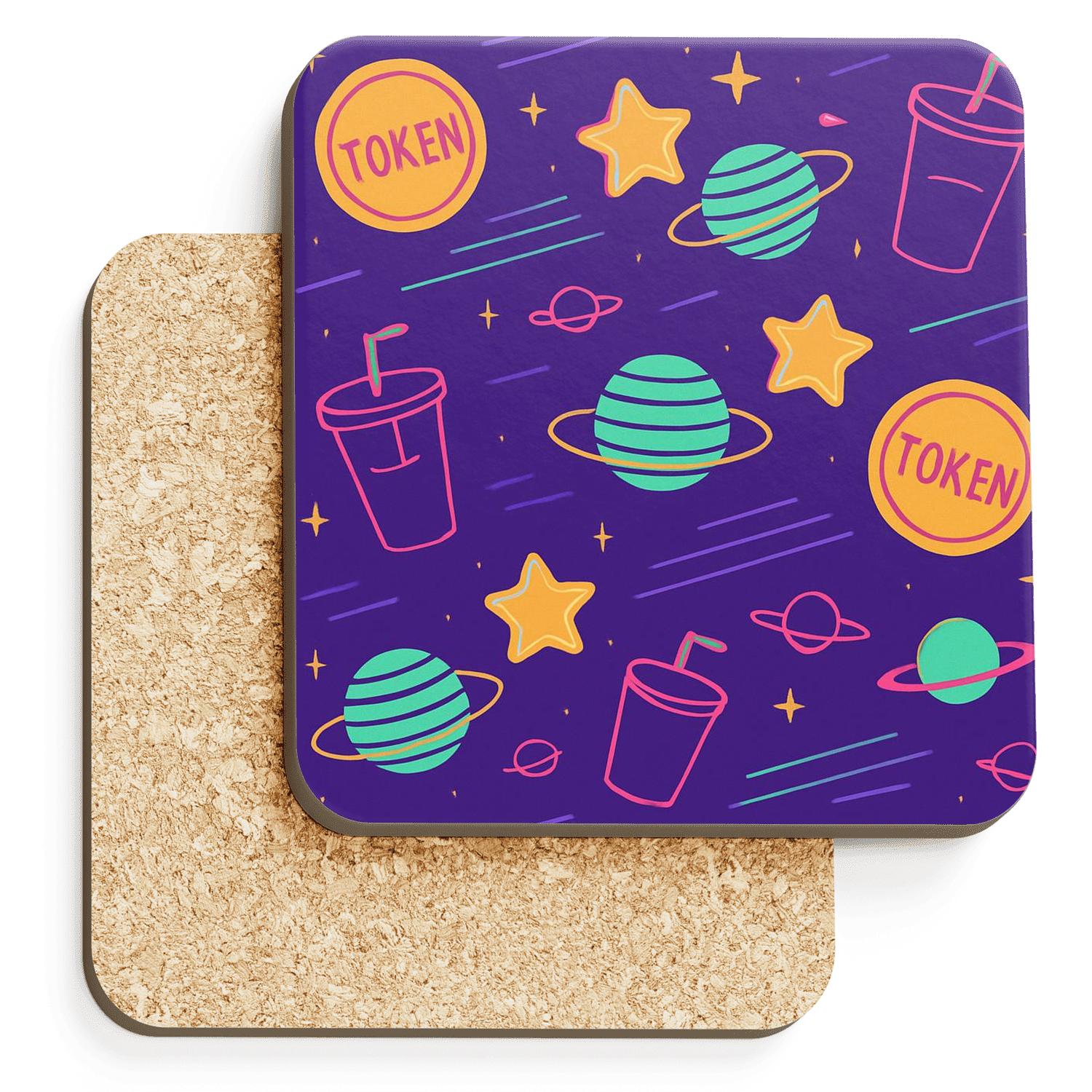 Arcade Snack Bar Galaxy decorative beverage coasters