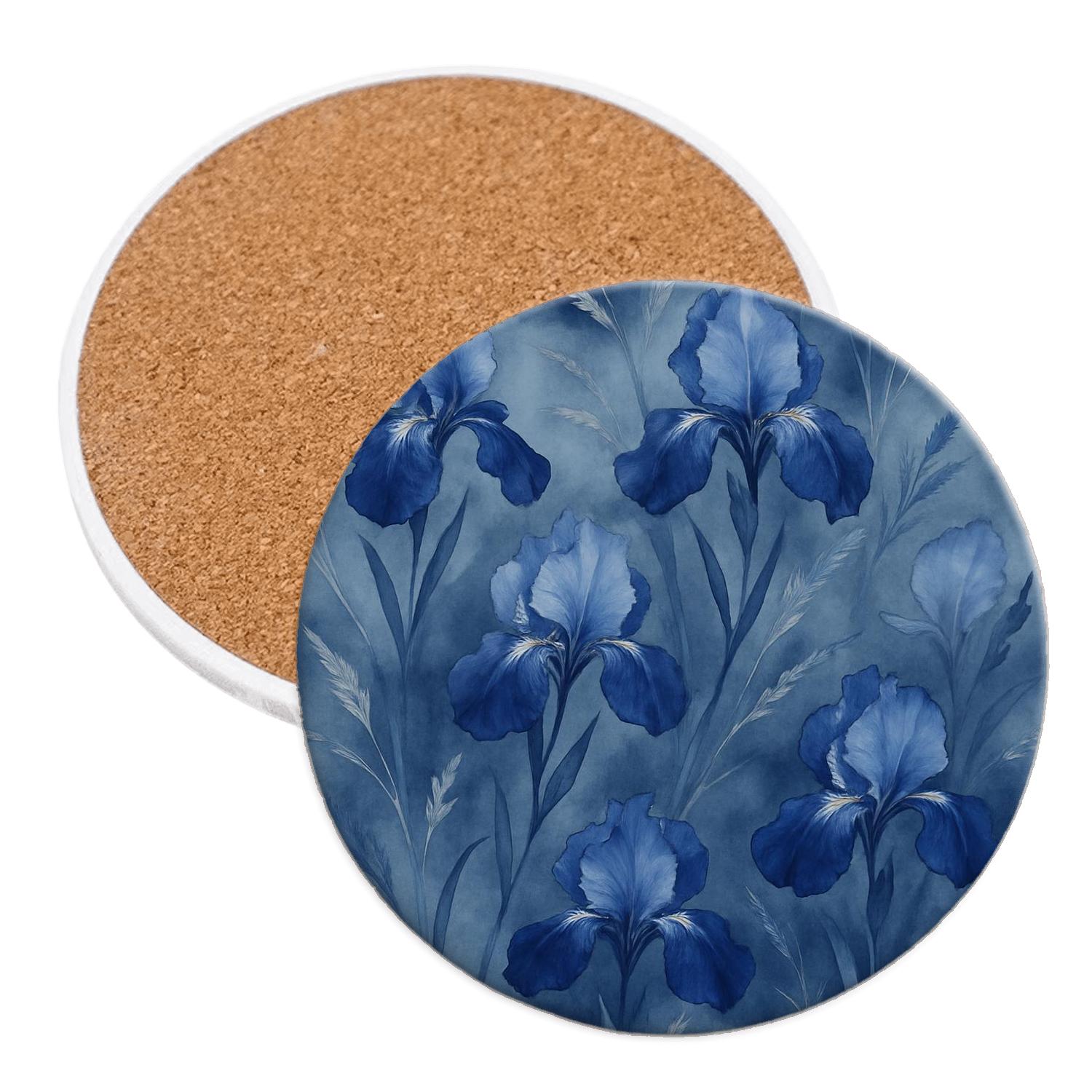 Moonlit Iris Mist personalized drink coasters