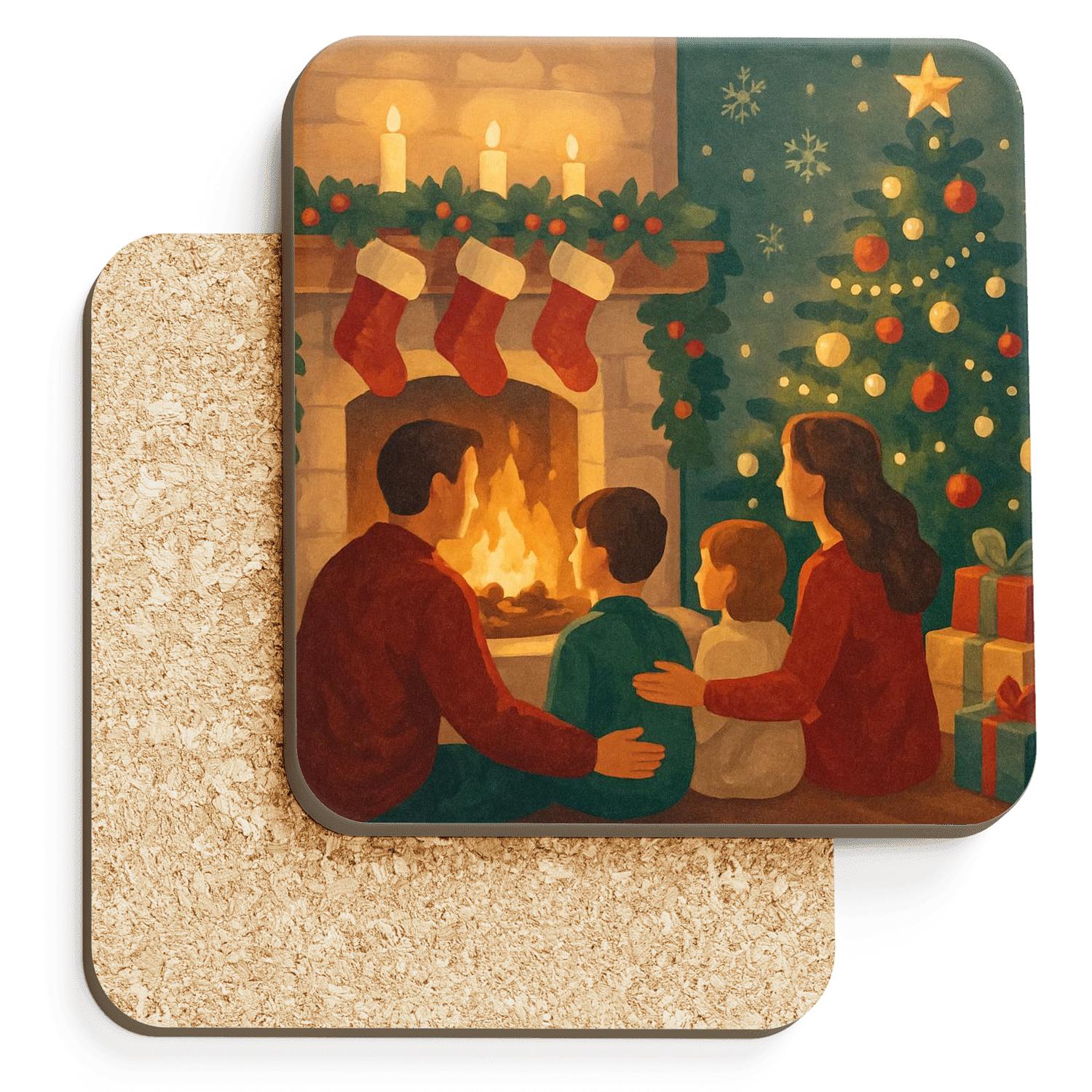 Hearthside Stocking Circle stone coaster collections