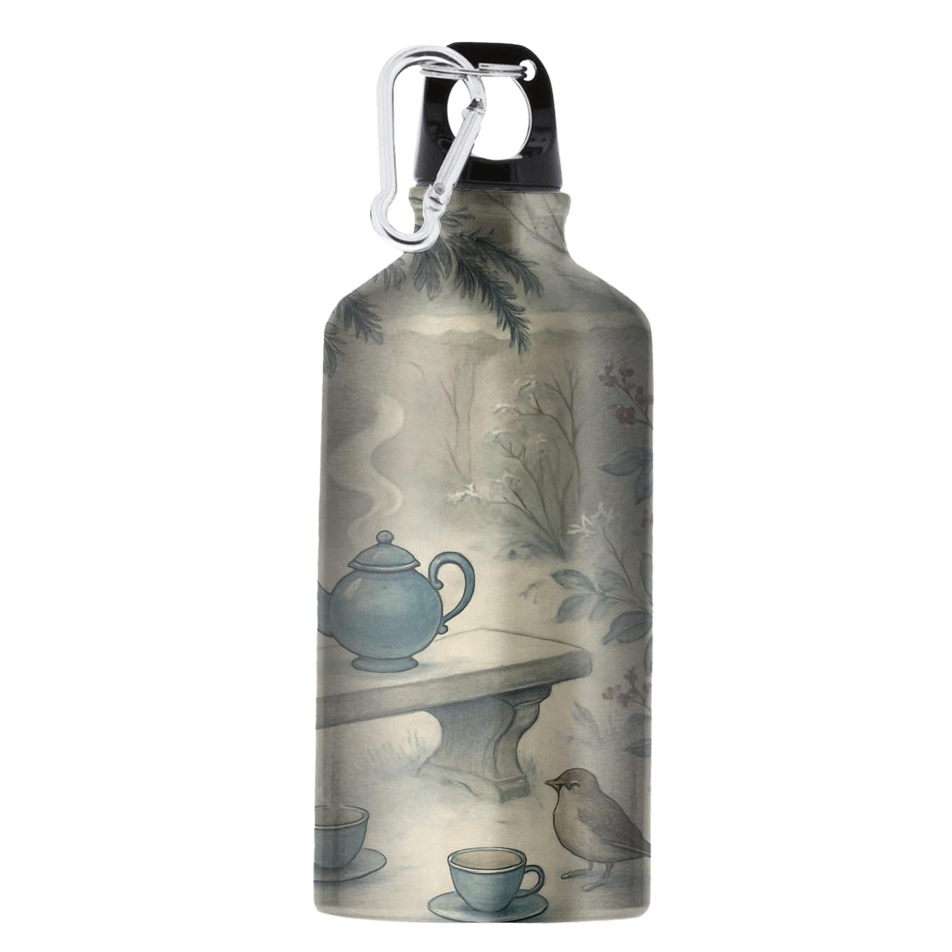 Winter Tea Garden Frost athletic sports bottles