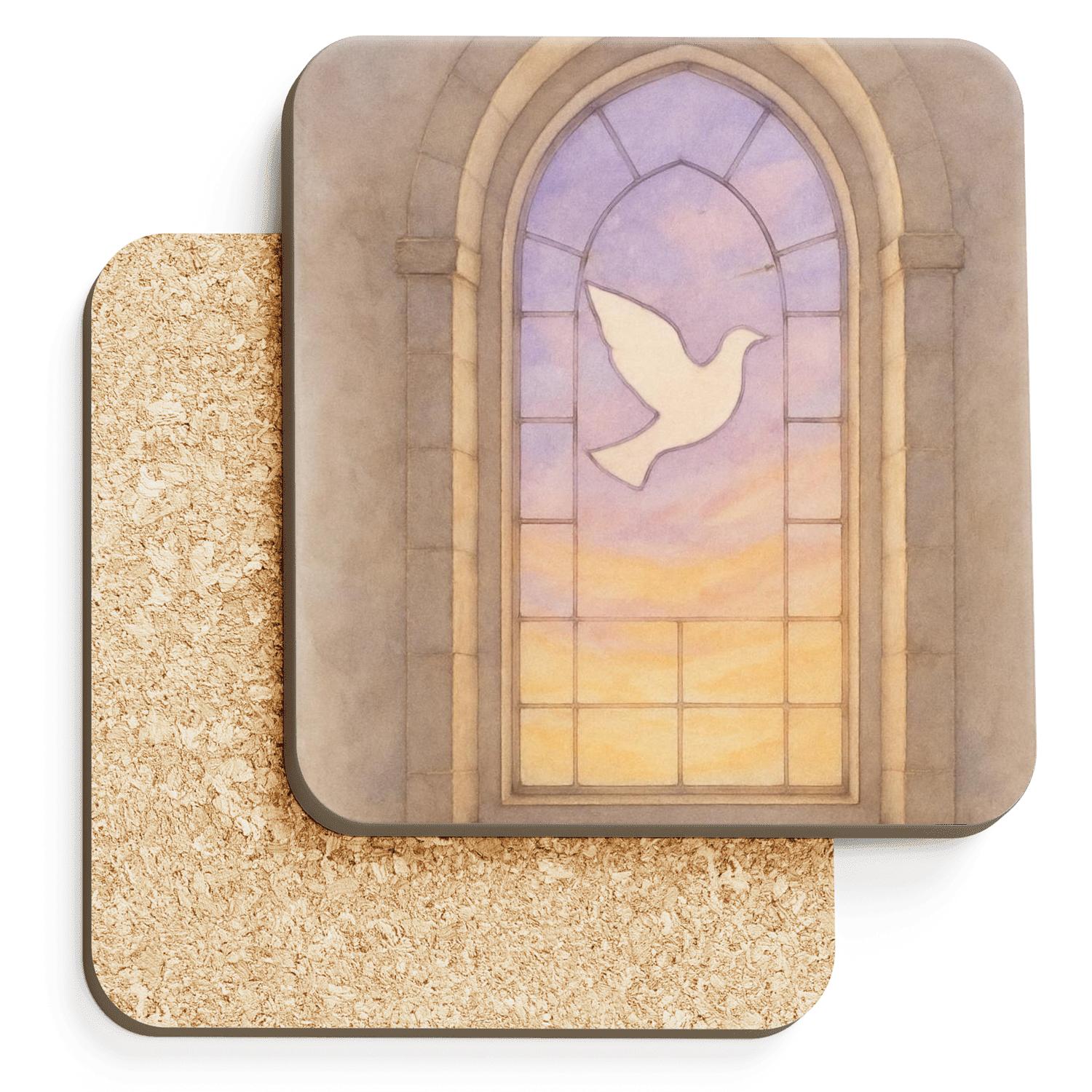 Sanctuary Window Morning Light personalized drink coasters