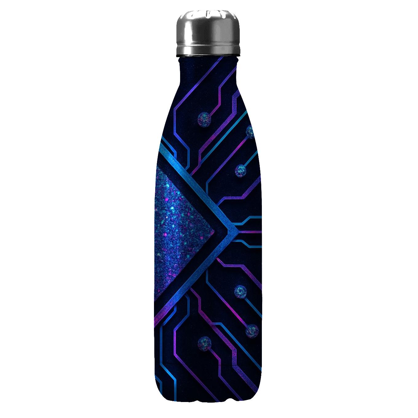 Neon Prism Glitter Circuit water bottles with lids