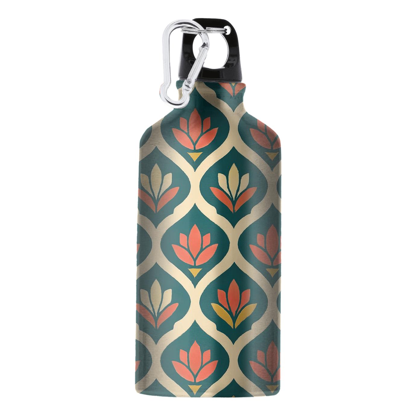 Scalloped Chevron Lotus Lattice personalized sports bottles