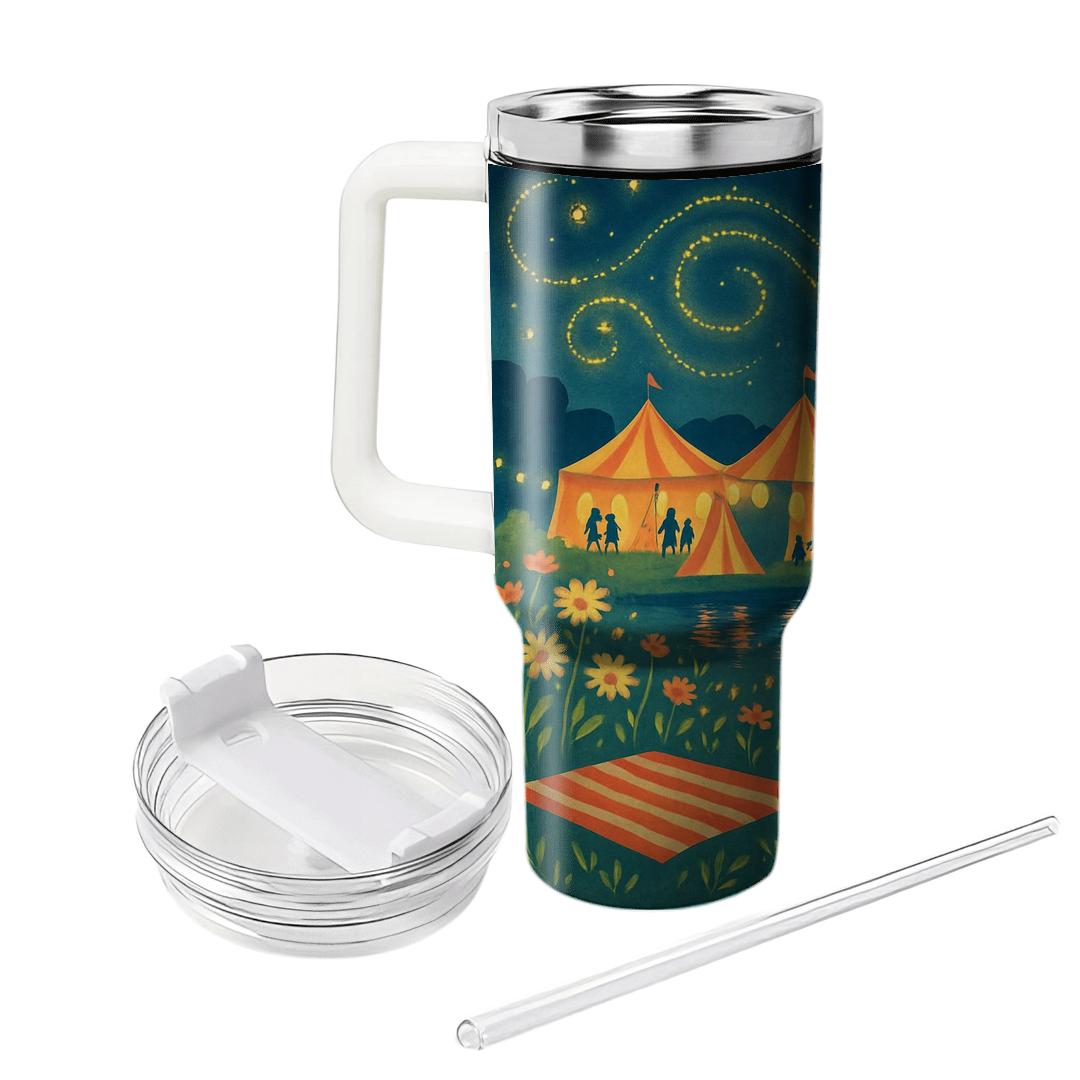Midsummer Firefly Carnival tumblers with lids