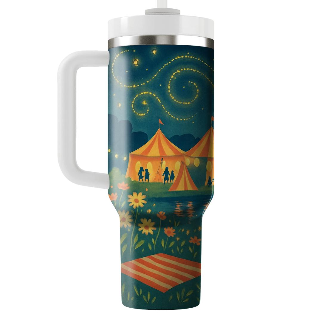 Midsummer Firefly Carnival tumblers with lids
